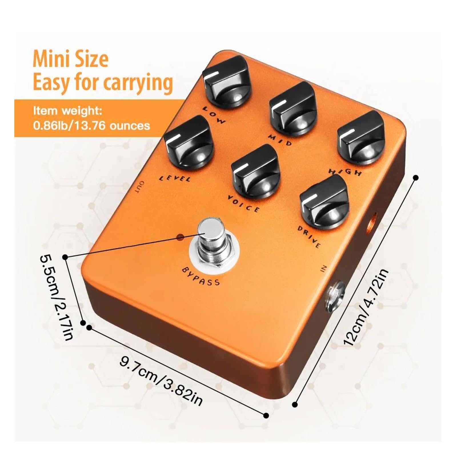Profesjonalne Akcesoria Tone Overdrive Wzmacniacz Efektów Gitarowych Analogowy Pedał(JF14 2)