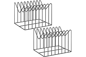 8-Section Anti-Rust Steel File Folder Holder for Desktops