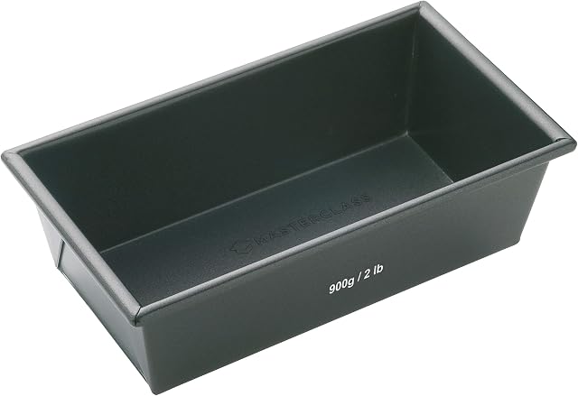 MasterClass KCMCHB20 2 lb Loaf Tin with PFOA Non Stick, Robust 1 mm Carbon Steel, 21 x 11 cm Bread Pan, Grey