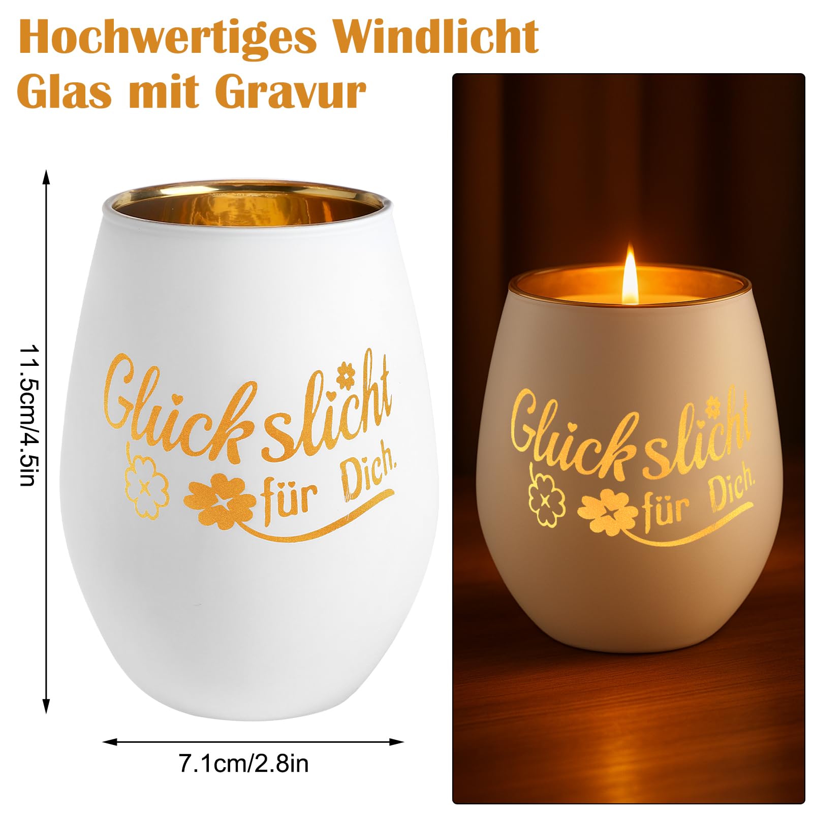 Geschenken voor vrouwen, gegraveerd windlicht