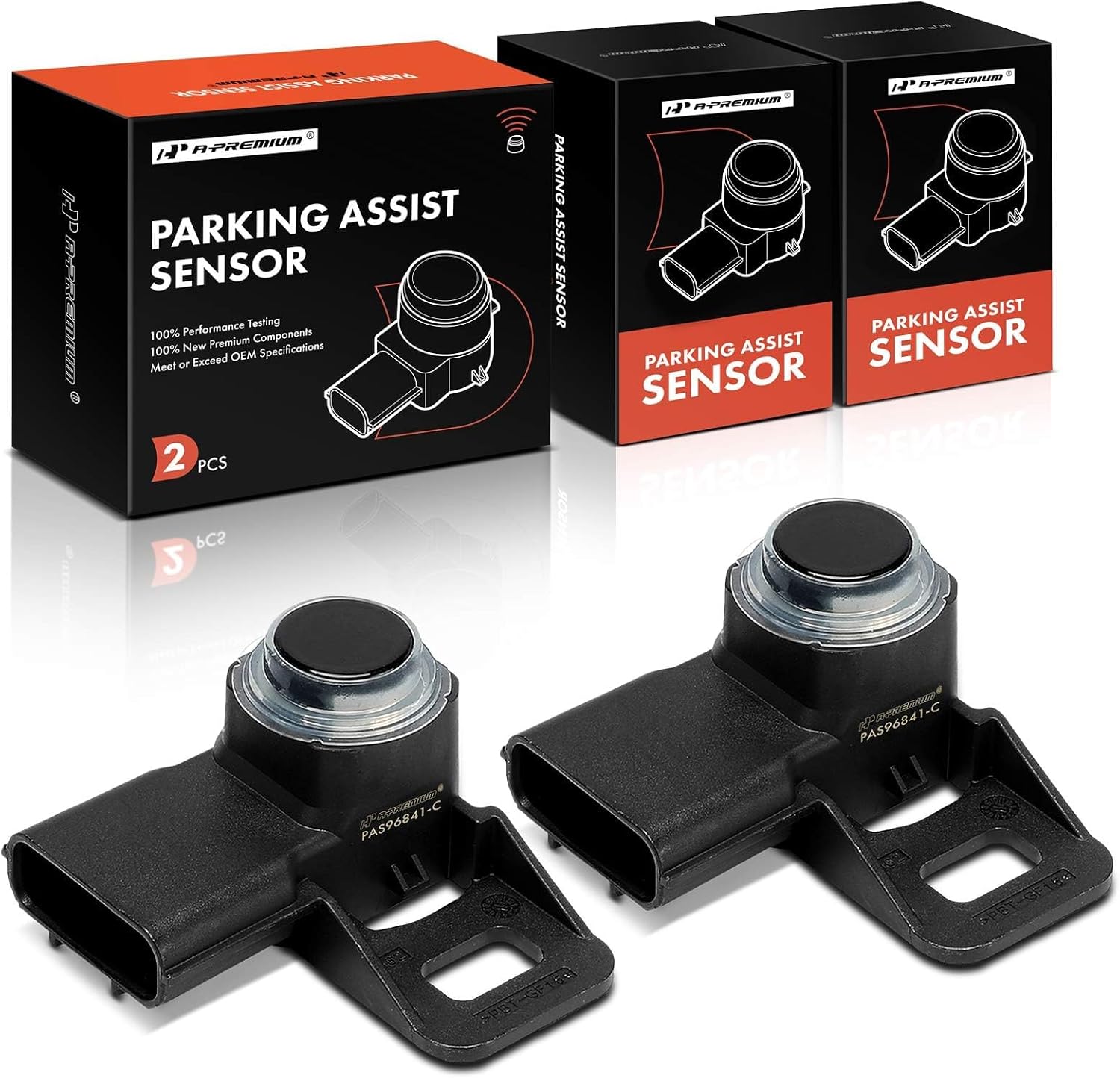 A-Premium 2-PC Rear Reverse Backup Parking Assist Sensor Compatible with Select Acura Models - MDX 2017-2020, RDX 2019-2021, TLX 2018-2020, Replace# 39680TX4A010
