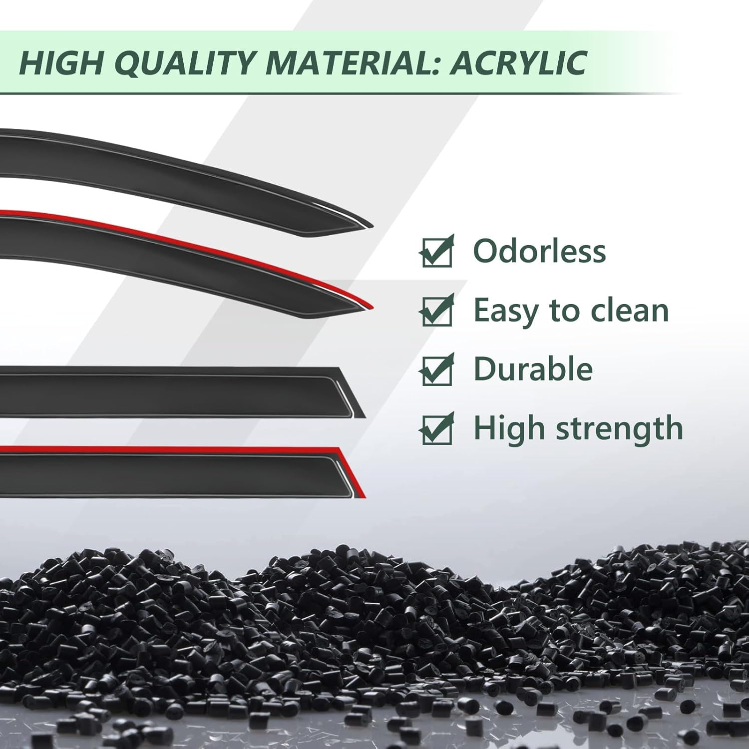 Tape-On Window Rain Guards for Chevy Trax 2024-2026, Side Window Deflectors Window Visor Rain Guards Vent Guard Shade Deflectors Compatible with Chevy Trax Accessories 2024-2026