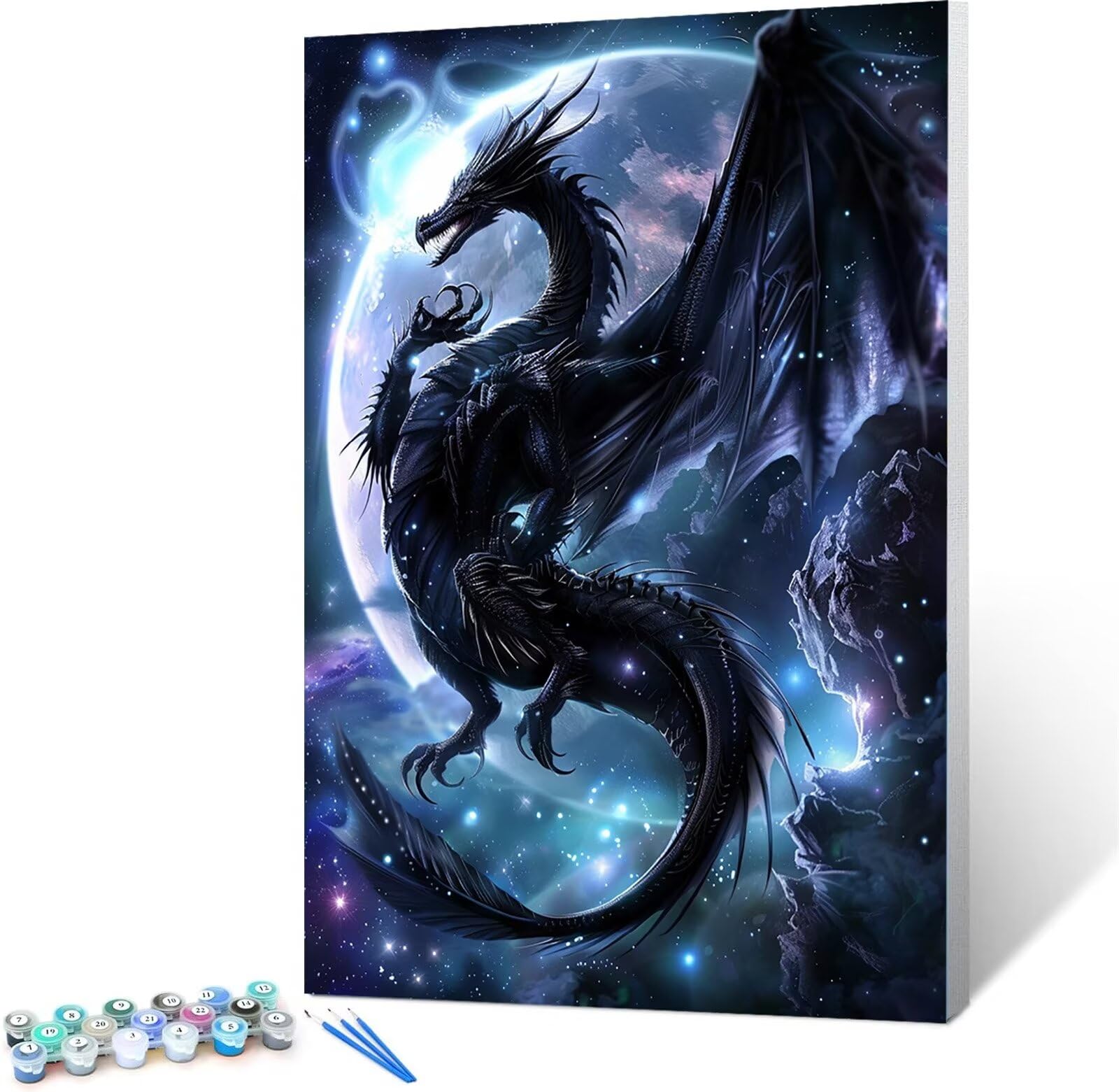Frau Schilderen op nummer voor volwassenen, draken schilderen op nummer voor kinderen beginners, doe-het-zelf canvas verf op nummer kits, met penselen en acrylverf, woondecoratie 30 x 40 cm -1836 Frau Schilderen op nummer voor volwassenen, draken schilderen op nummer voor kinderen beginners, doe-het-zelf canvas verf op nummer kits, met penselen en acrylverf, woondecoratie 30 x 40 cm -1836