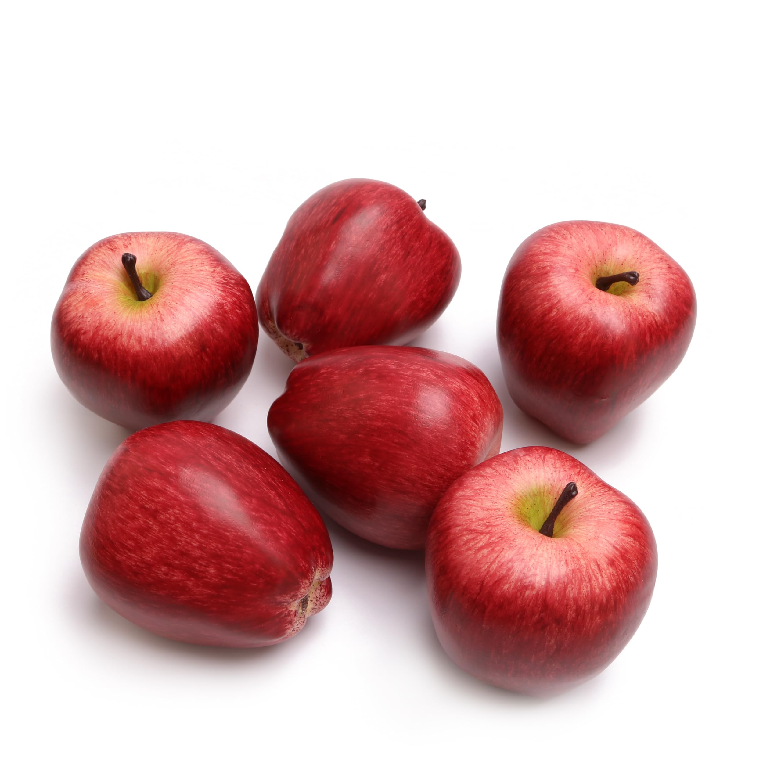 caiyjhao Caihao 6PCS Purple Plastic Red Apple, Foam Plastic Fake Apple Fruit, Kitchen Table Decoration Vase Filler Fruit Plate Decoration Photography Props Fake Toy Fruit