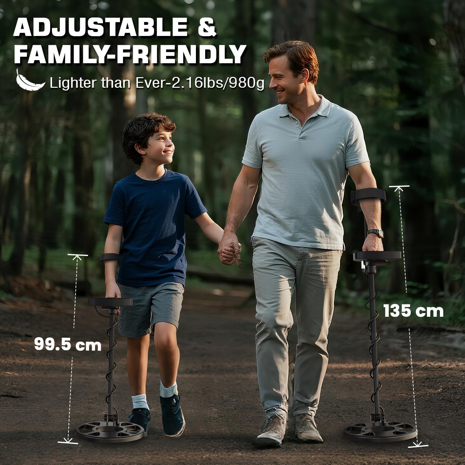 DR.ÖTEK Metal detector per adulti, rivelatore professionale impermeabile oro aggiornato modalità Pinpoint e terreno, kit di metal detector professionale con avvio con un clic, alta precisione, 6