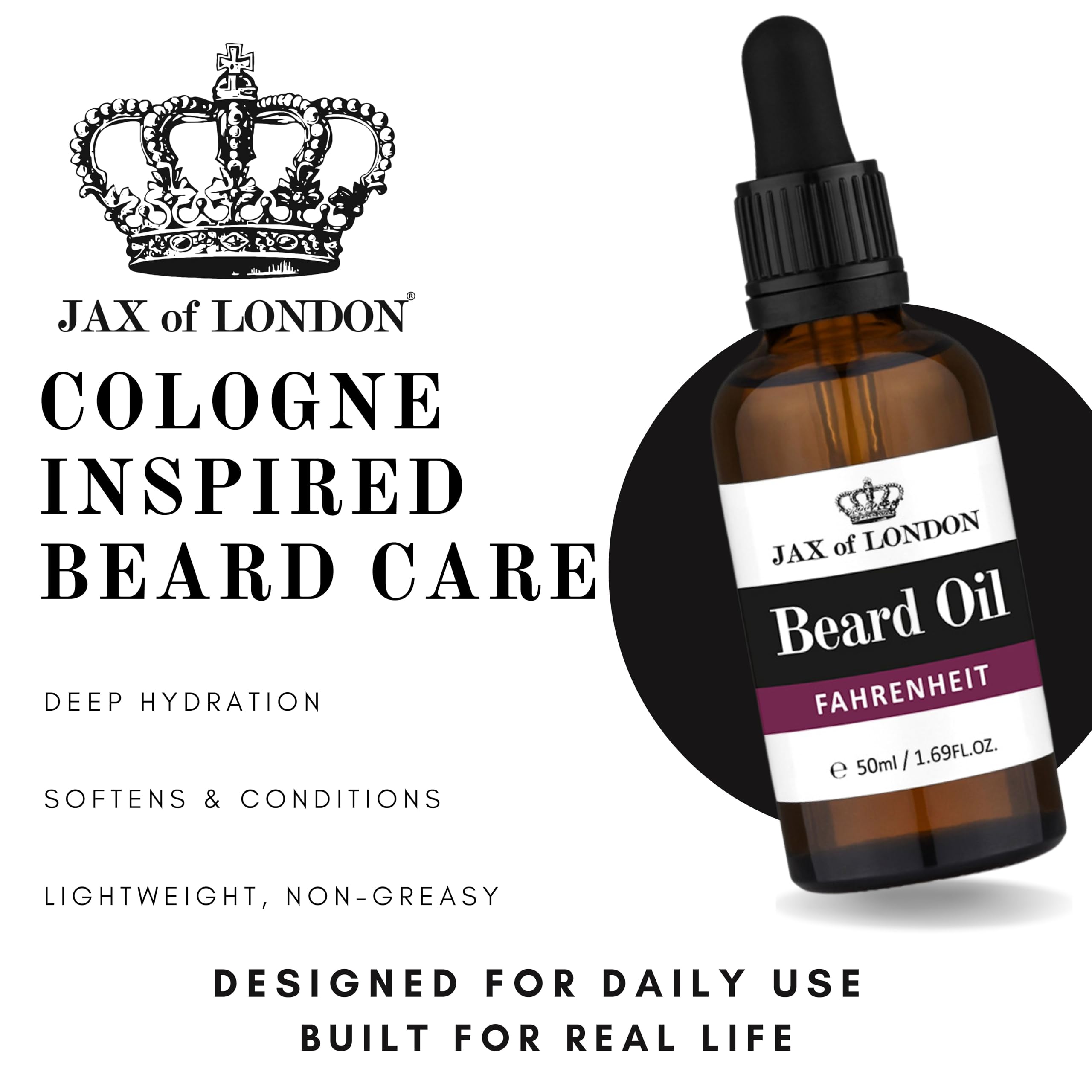 Set di tre olio da barba dopobarba da uomo da 50 ml combinato con spazzola da barba con setole di cinghiale e forbici per baffi, set regalo per la cura quotidiana della toelettatura