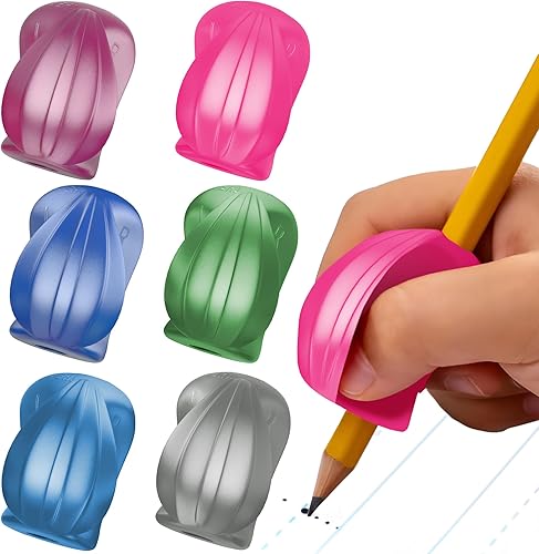 Miniatura 9 de The Pencil Grip Agarres para Lápices, The Crossover Grip, Ayuda Ergonómica de Escritura Para Diestros y Zurdos, Agarres de Lápices Coloridos