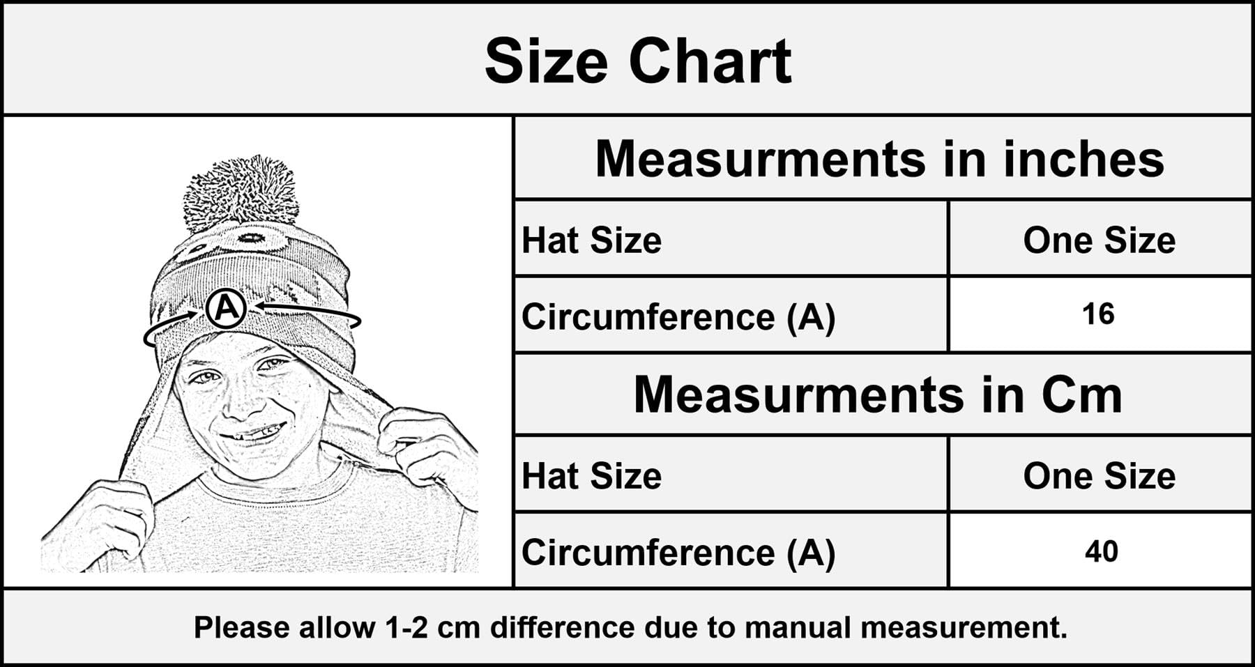 A2Z 4 Kids Niñas Niños Sombrero Monster Earflap Bobble Pom Pom Beanie Turn Up Winter Warm Cozy Gorras Durable Stylish Comfortable Winter Accesorios Sombreros