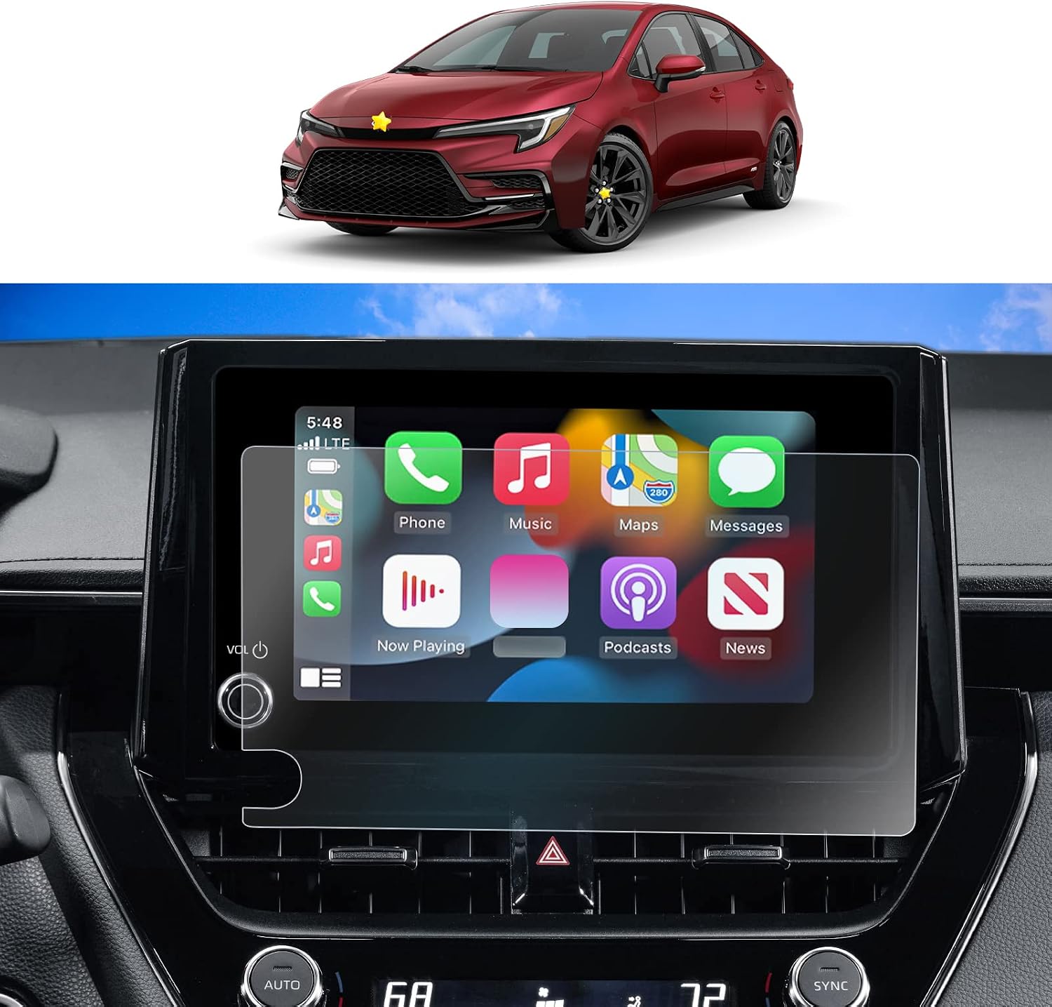 2023 2024 Toyota Corolla Screen Protector 2023 2024 Corolla GR Corolla Corolla Hybrid 8 Inch Navigation Display High Clarity Anti-Scratch Toyota Corolla 2024 2023 Screen Protector Protective Film 2023 2024 Toyota Corolla 8&amp;#39;&amp;#39; Screen Protect