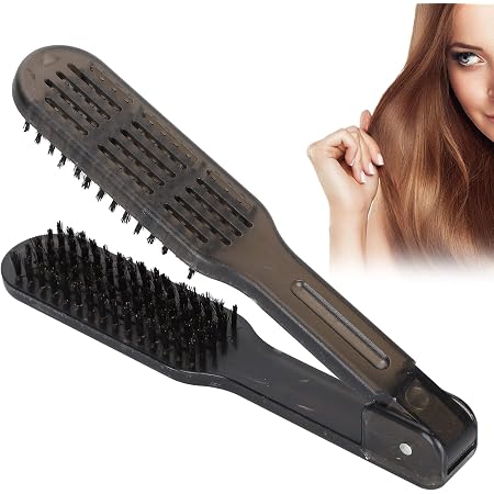 Amazon.com: Cepillo de doble cara para alisar el pelo, peluquería de  peluquería de peluquería de madera antiestática con doble cepillo. :  Belleza y Cuidado Personal