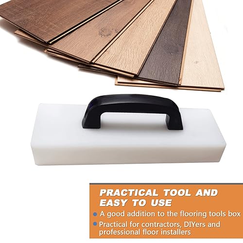 Miniatura 5 de Bloque de roscado de suelo resistente, adecuado para laminado, vinilo, madera dura y madera de ingeniería, mango incluido, sin martillos