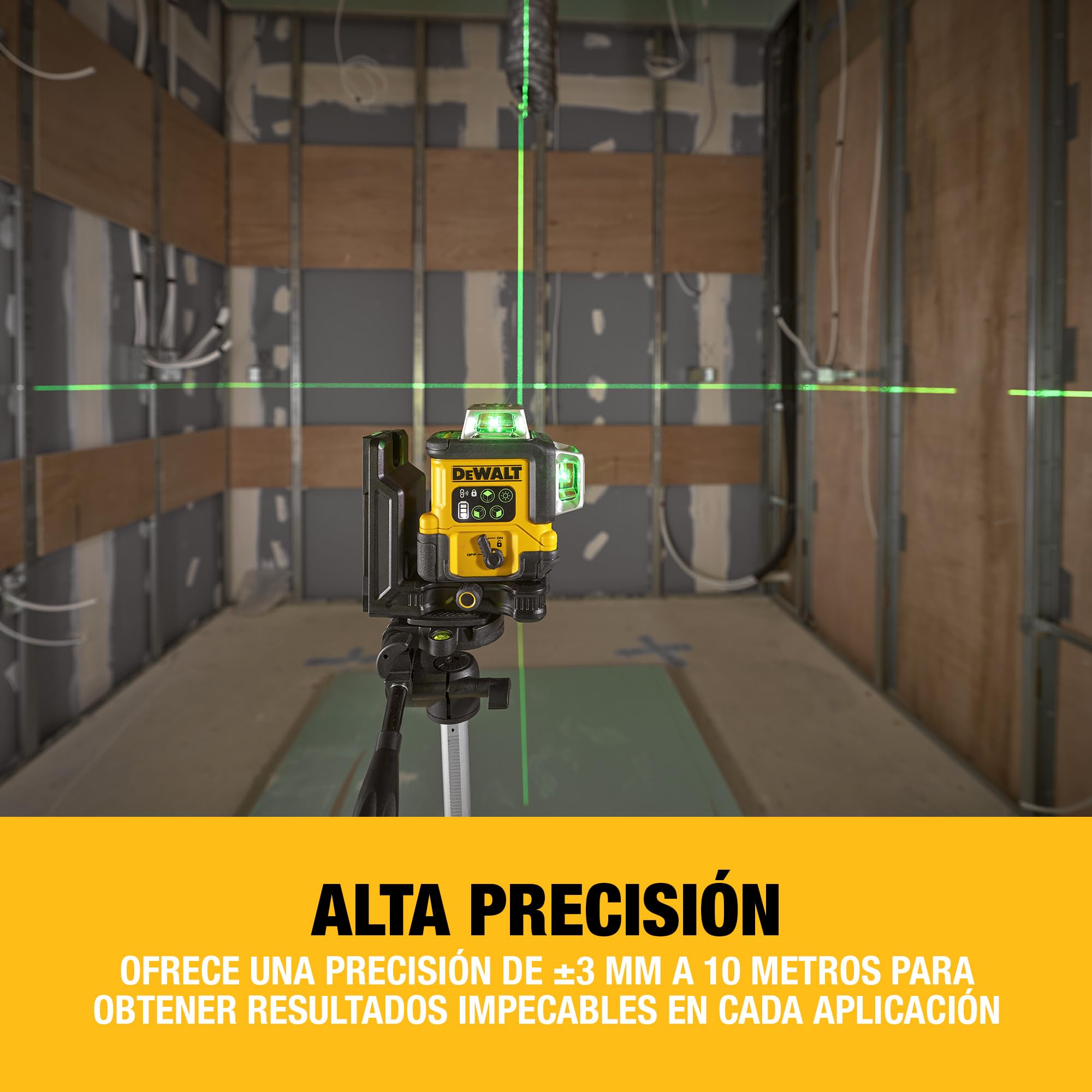 DEWALT, Láser de línea verde 3x360° recargable por USB en estuche, DCLE14361GB-XJ