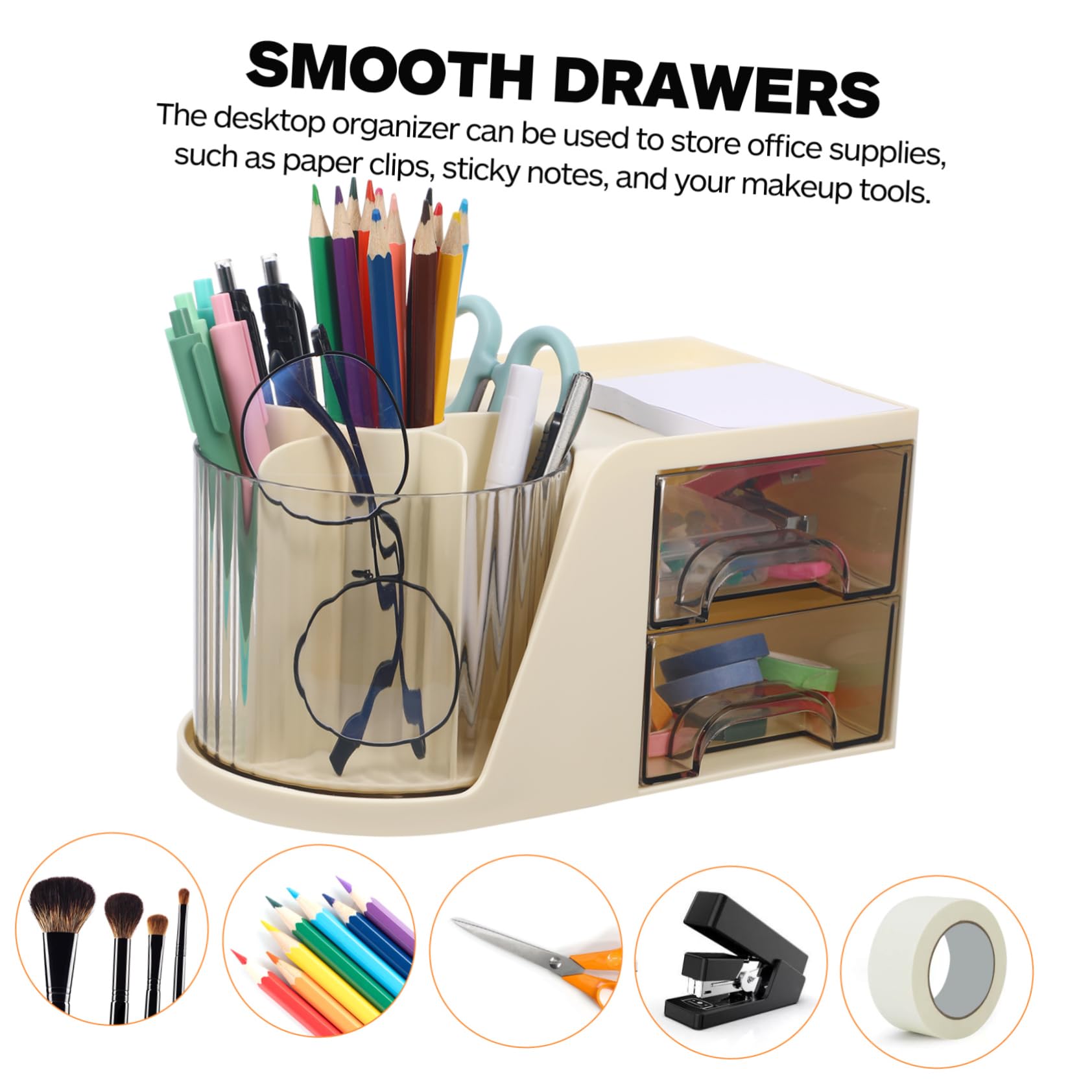 Büromaterial Stiftehalter Drehbarer Schreibtisch-organizer Aufbewahrungsetui für Schreibtisch Stiftehalter für Bürobedarf Arbeitsplatz-organizer