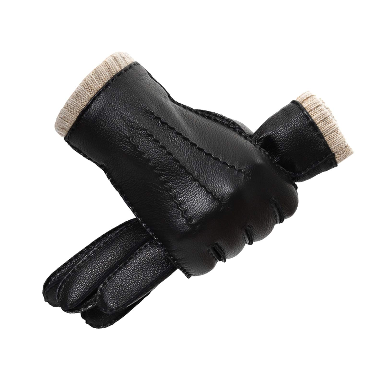 FUFU Manoplas Guantes de Invierno para Hombre Guantes de Pantalla táctil para Conducir Guantes Guantes Folleto Forro (Size : XL)