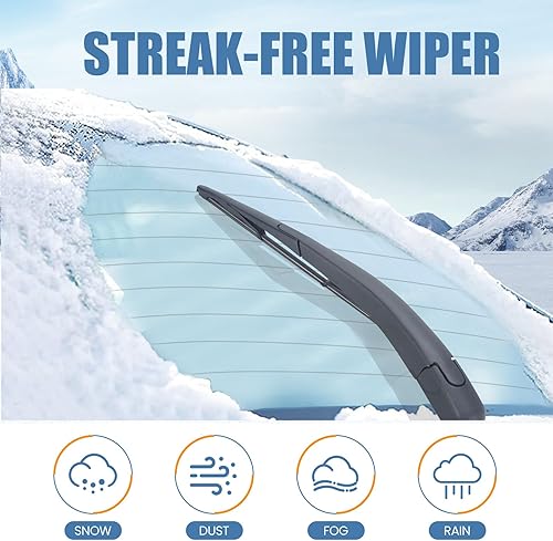 Vista 3 de Limpiaparabrisas trasero de 12 pulgadas para Mitsubishi Outlander 24-21/Nissan Rogue 23-08 Kicks 23-17 Juke 17-11 Pathfinder 20-13 Qashqai 22-17