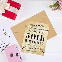 Vista 7 de Tarjeta de cumpleaños número 50, regalos de cumpleaños número 50 para mujeres y hombres, decoraciones de cumpleaños 50 para mujeres y hombres, allá