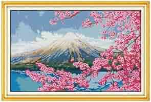 希少額縁付き　富士山　刺繍アート 刺繍絵画 富士山 額縁付 「富士の刺繍絵1」 新倉山浅間公園