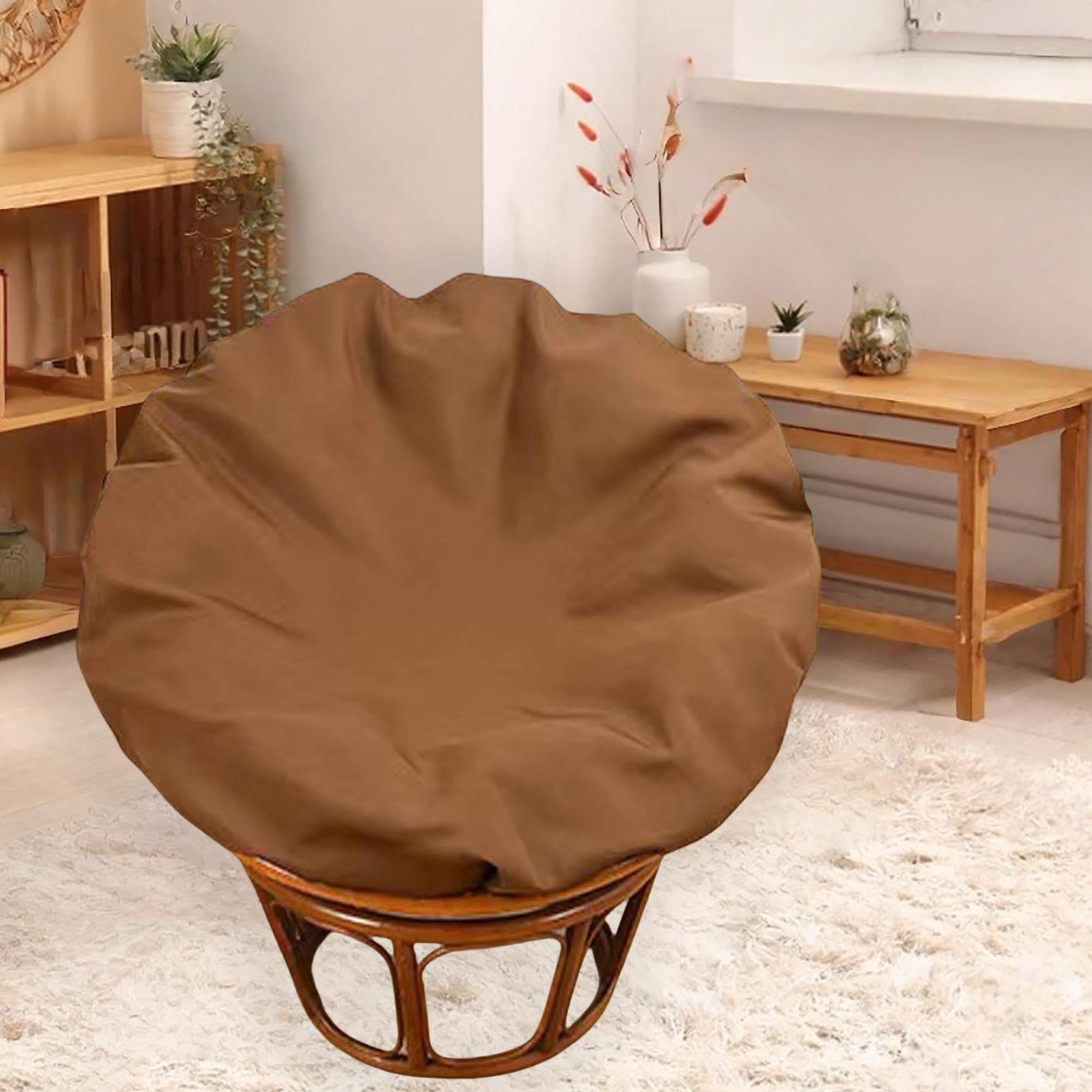 Housse de chaise ronde imperméable pour salon de jardin et terrasse