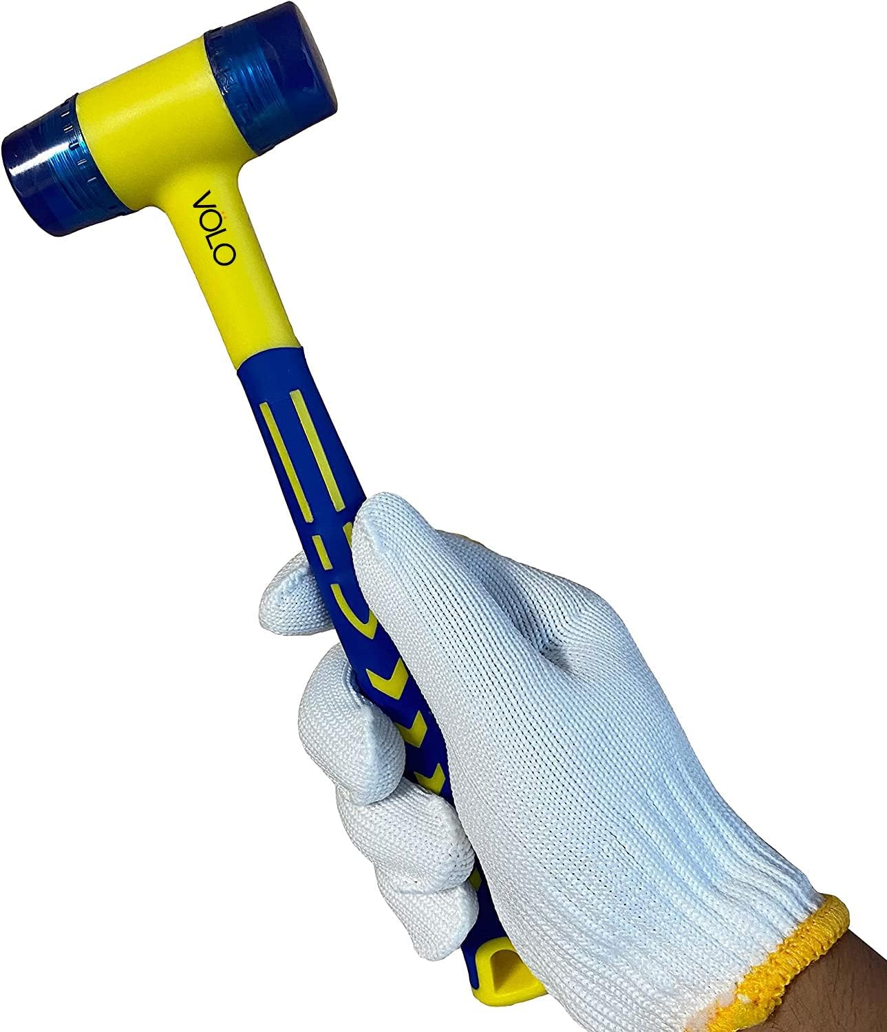 HYDERON Long Lasting Double-Faced 25mm Hammer β Nylon Hammer Head and Rubber Mallet Head (Color: Blue) 1