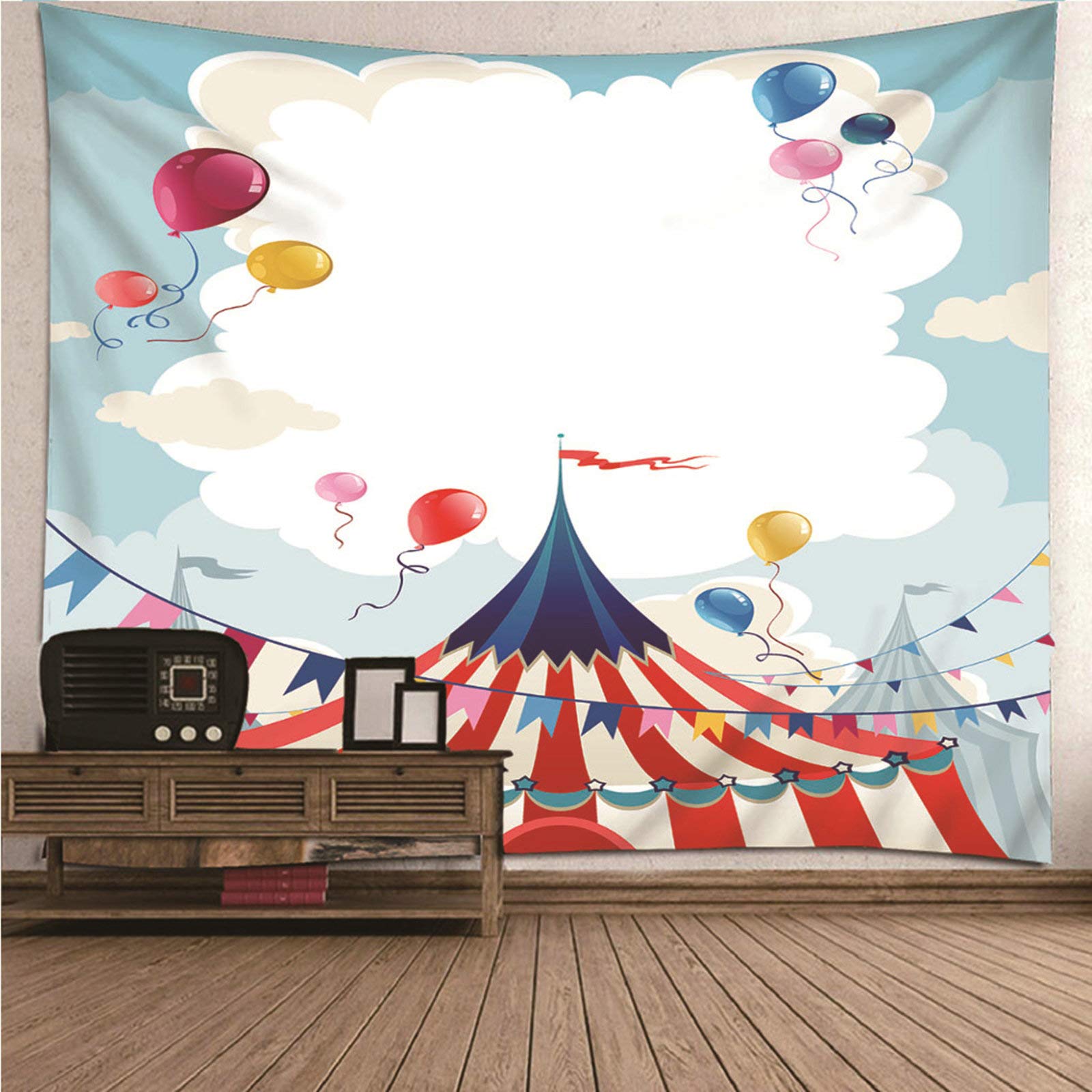 Tapiz de pared KnSam con globos para decorar tu salón o usar como manta de playa multicolor