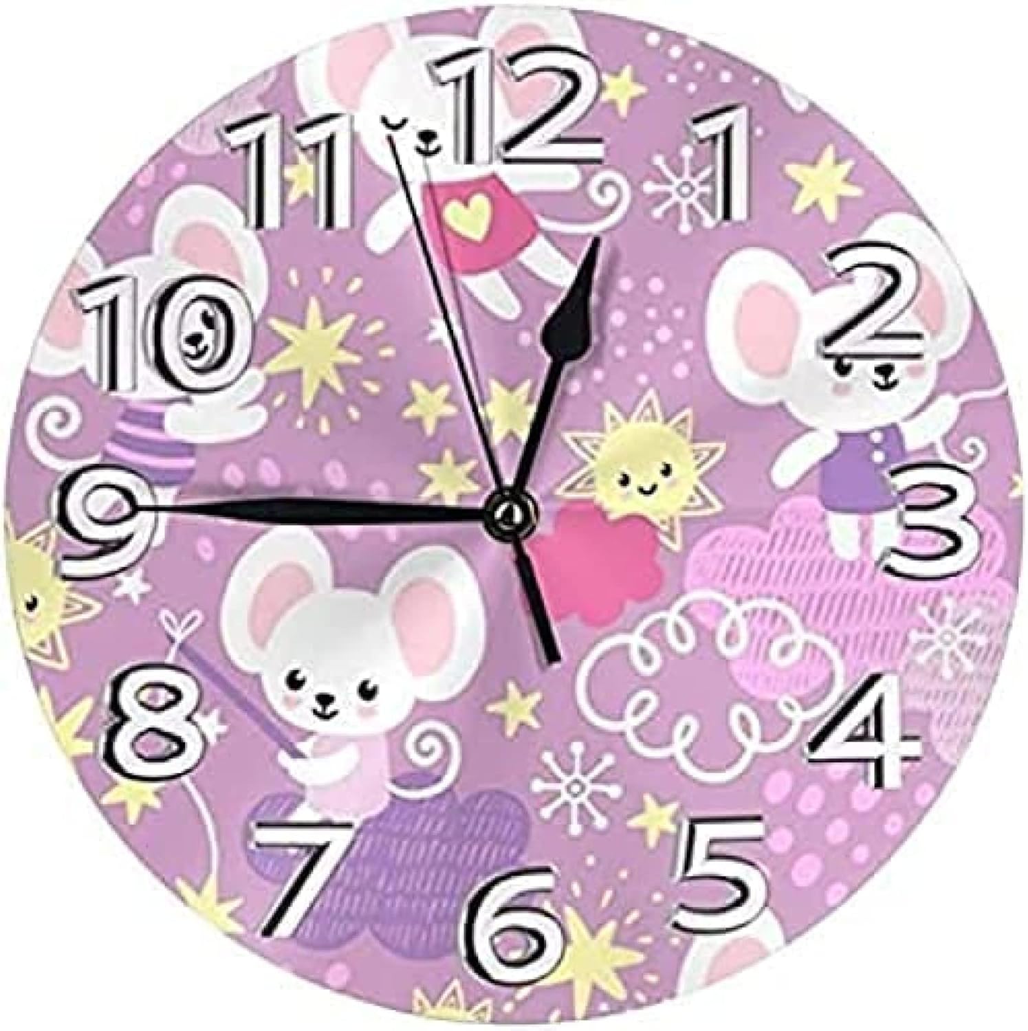 Wall Clocks Mechanical Round Wall Clock For Butterflies Classic Battery