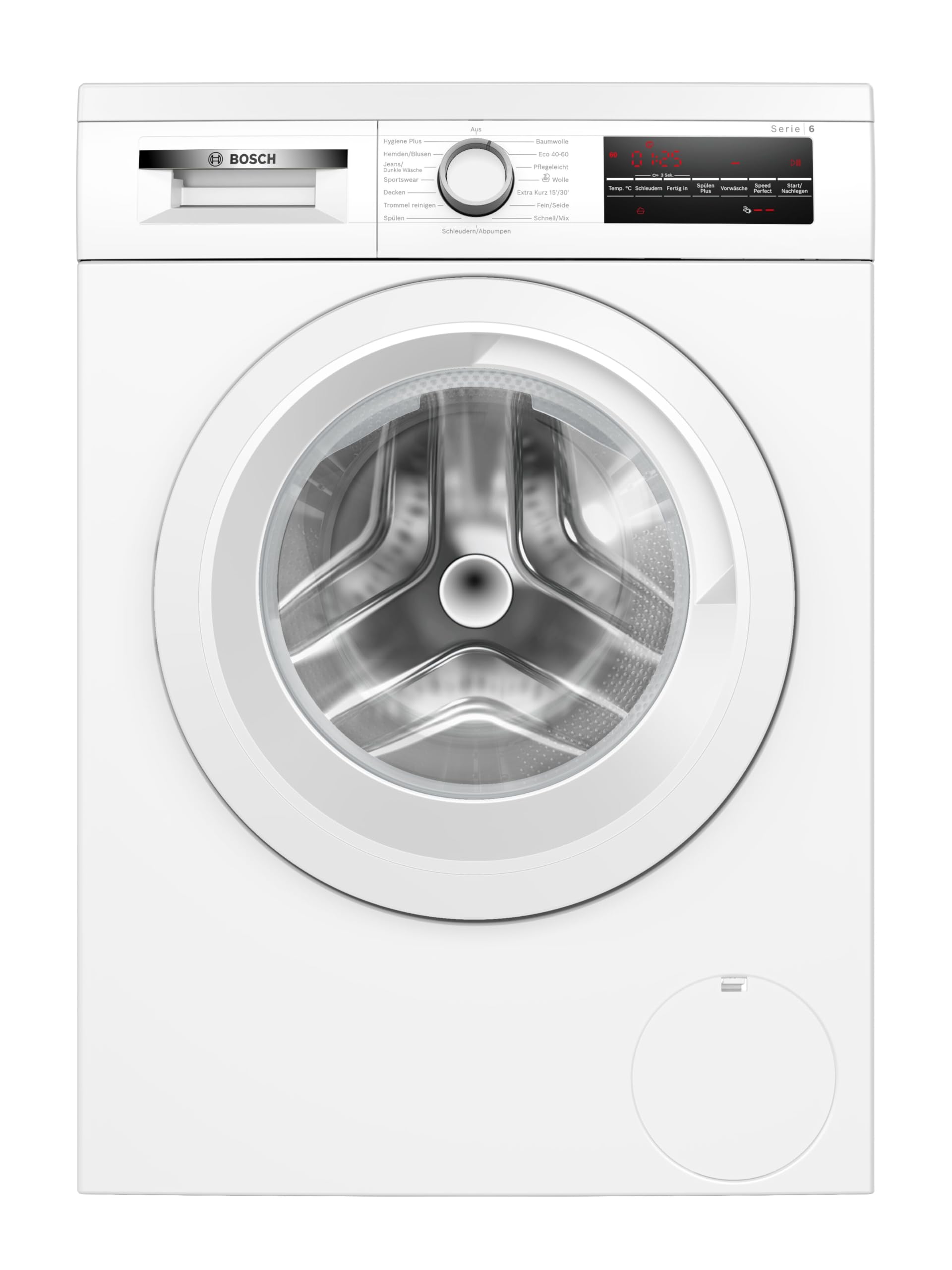 Bosch WUU28T22, Serie 6, Frontlader Waschmaschine, 9 kg, 1400 UpM, Unterbaufähig, SpeedPerfect, Maximale Energie- und Wasserersparnis, Nachlegefunktion, besonders hygienisch, AquaStop
