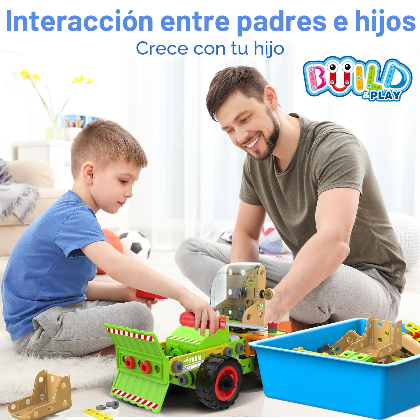 MOONTOY 14-en-1 Juguete de Construcción para Niños de 4, 5, 6, 7, 8, 9+ Años, Juguete Educativo Stem, Bloques de Construcción para Niños, Juegos Creativos, Niños y Niñas