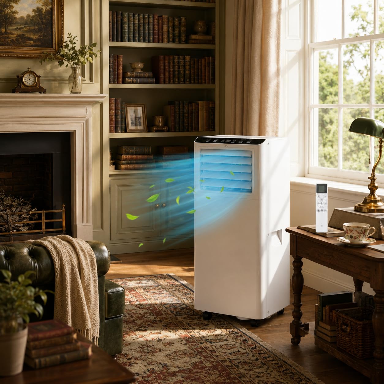 GarveeMore 9000 BTU Portable Air Conditioner for Home, 3-in-1 Air Cooling Unit with Dehumidifier & Fan, Quiet 51dB Mobile Air Con for Rooms up to 37m², Remote Control & Window Kit, Energy Class A