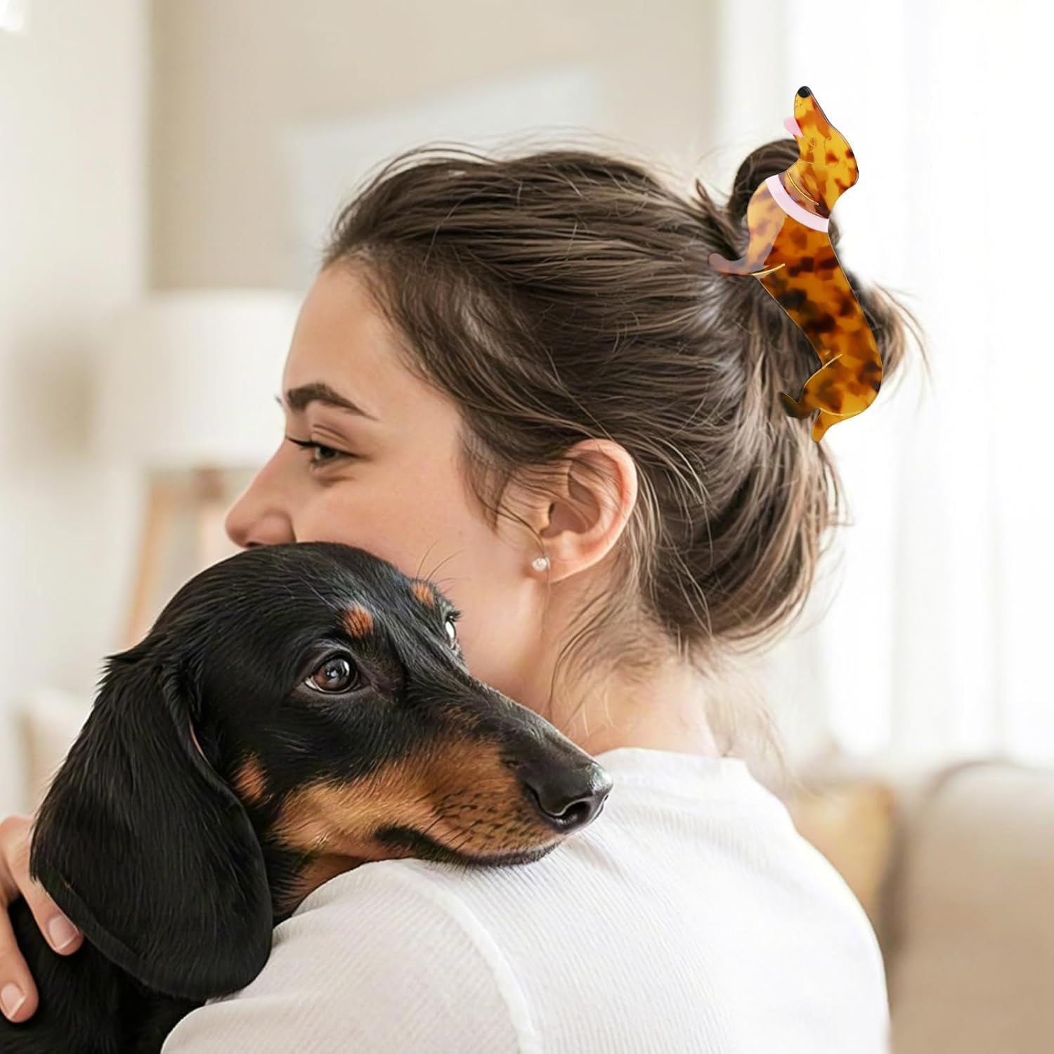 1pc Large 5.1inch Dachshund Gifts for Women, Acetate Animal Dachshund Dog Hair Clips for Puppy Lovers Gifts, Cute Pet Hair Accessories Stocking Stuffers for Christmas, Birthday - Image 7