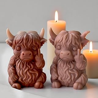 Cow Cylinder Candle & Resin Mold - Resin Casting Silicone Molds for Home Decor & Candle Making Wave Spiral Mold