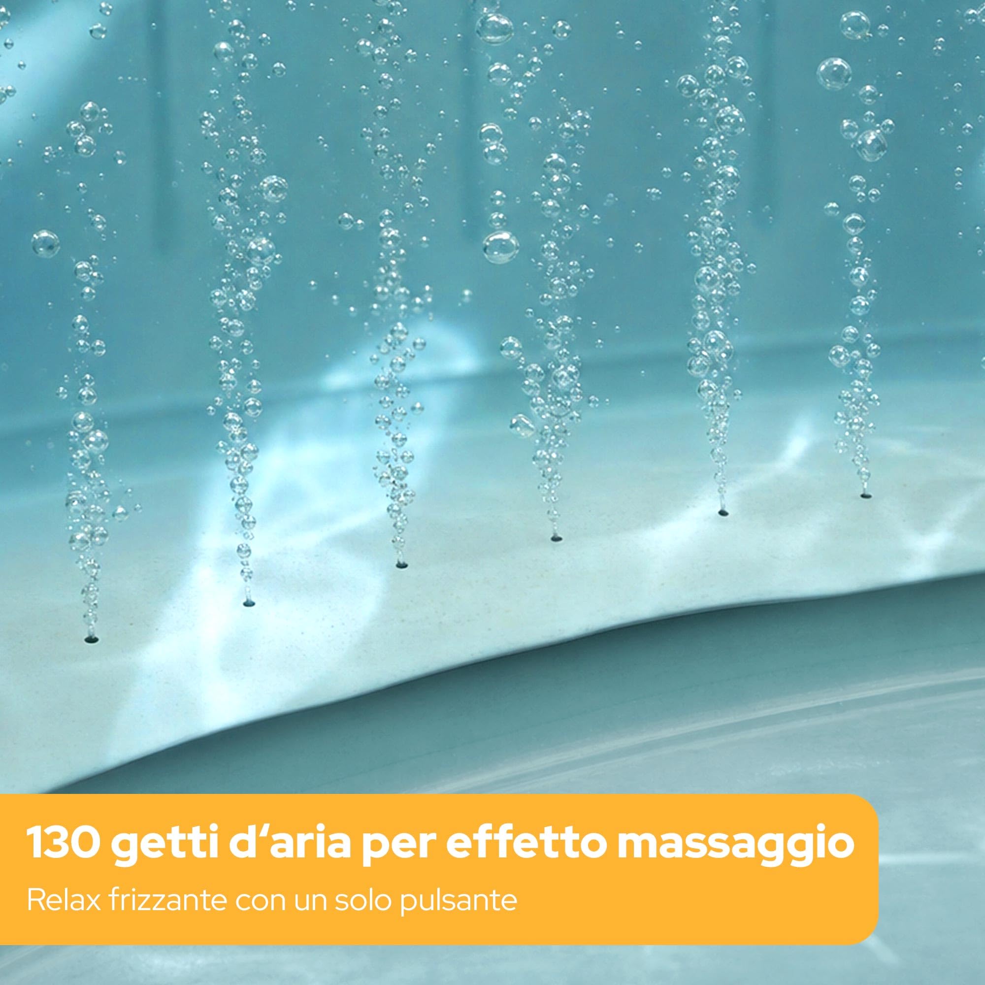 Arebos Vasca Idromassaggio Gonfiabile ⌀ 208 cm | Spa per Interni ed Esterni | 6 Persone | 1000 L | Rotonda | Whirlpool Gonfiabile