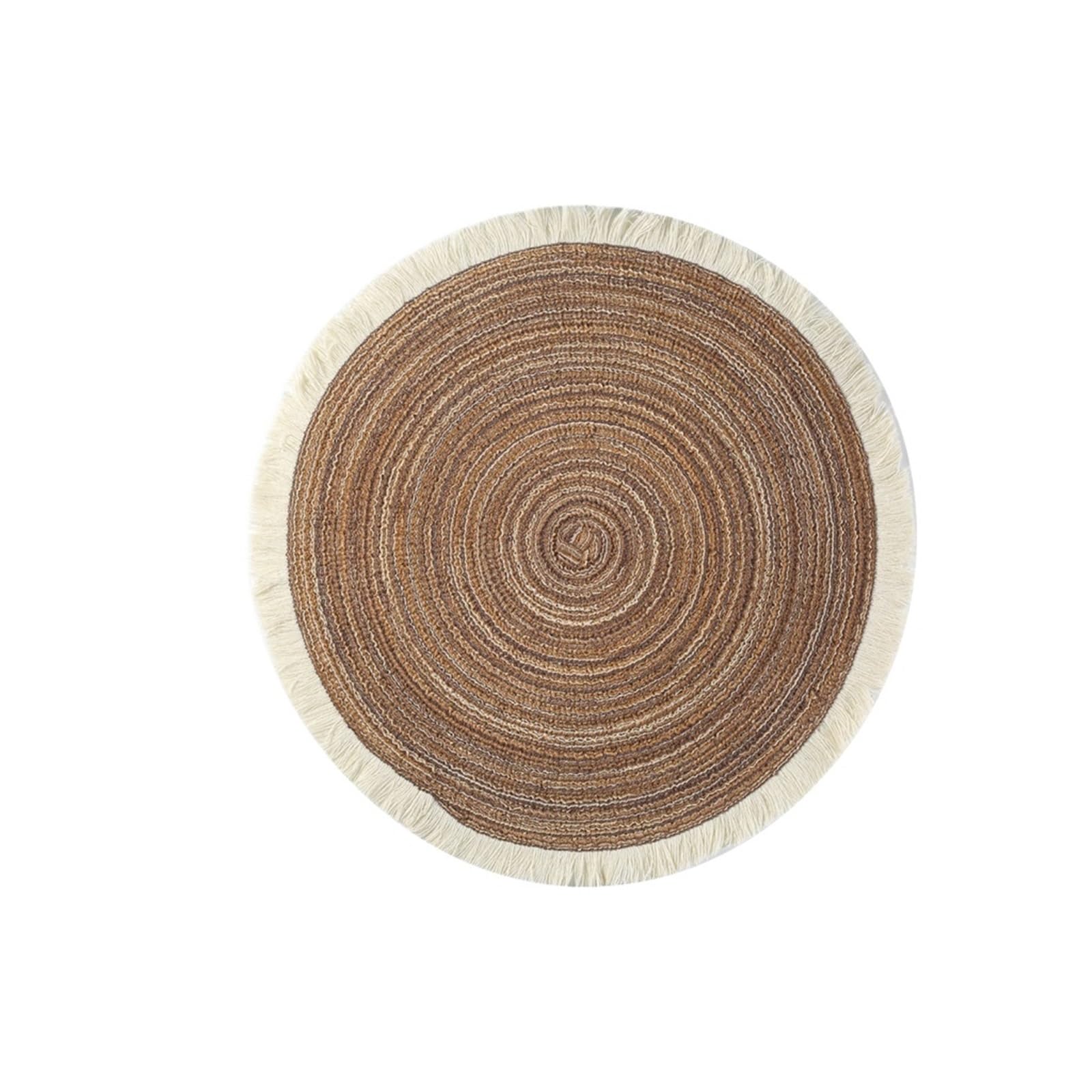 Napperons cuisine en polyester texturé avec franges élégantes pour art de la table