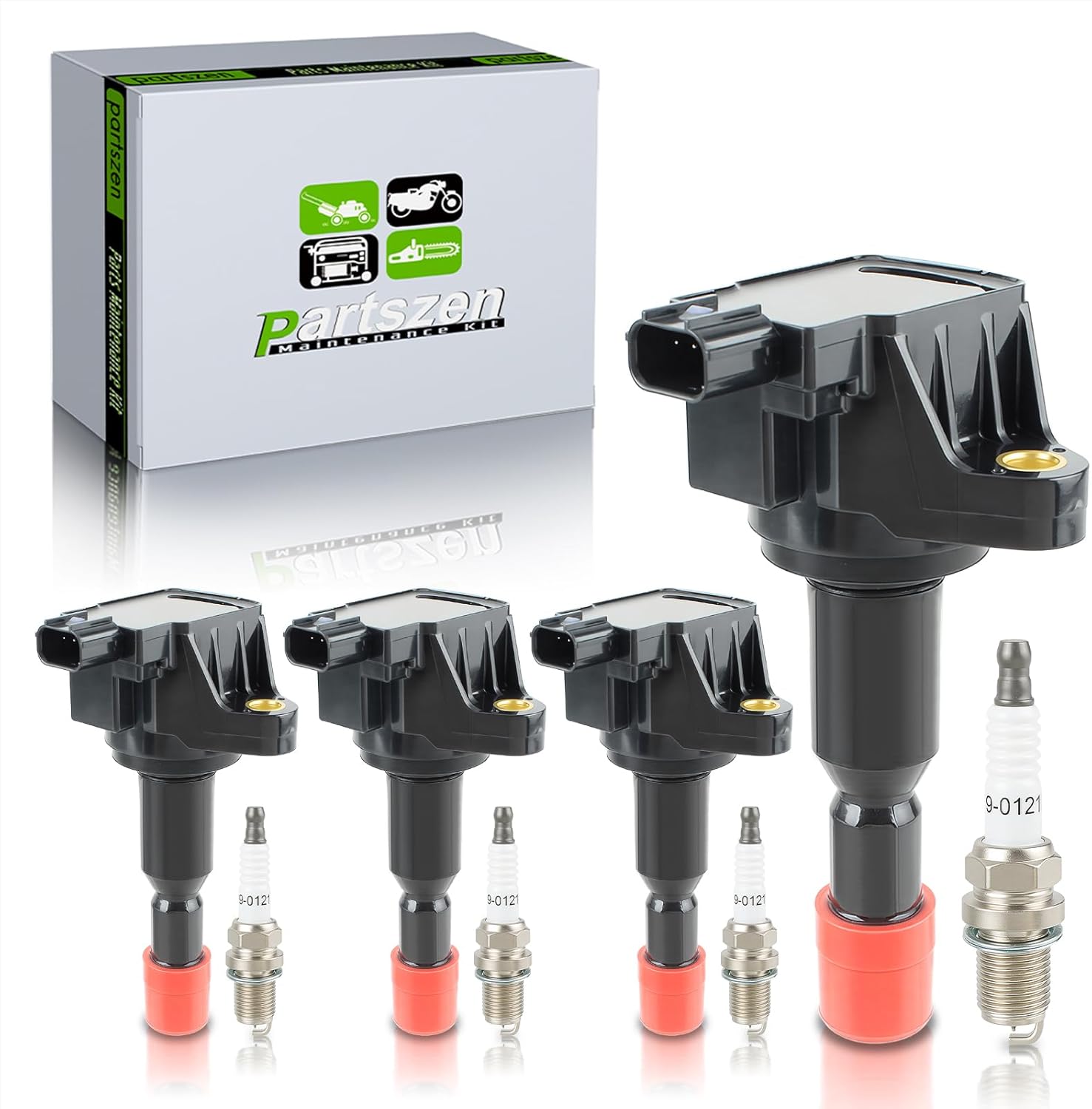 UF626 C1664 4pcs Ignition Coil Spark Plug Fit for Honda City CR-Z Fit 1.5L L4 2010-2016