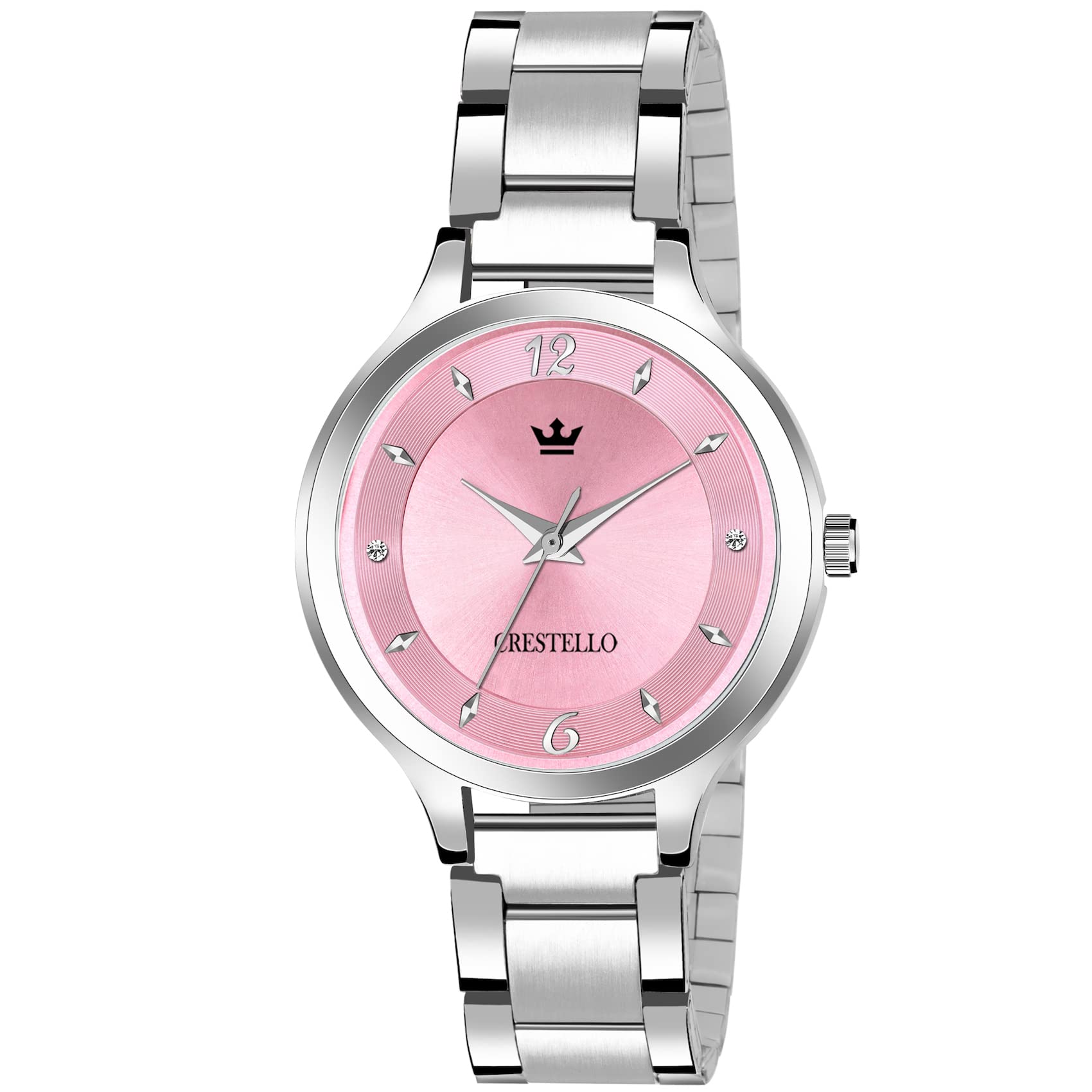 CRESTELLO Stainless Steel Chain Analog Wrist Watch for Women (Pink Dial) | CR-L136-PNK (B0C3HRFMGH) Amazon Price History, Amazon Price Tracker