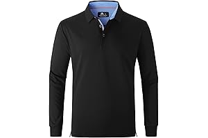Long Sleeve Performance Golf Polo for Men