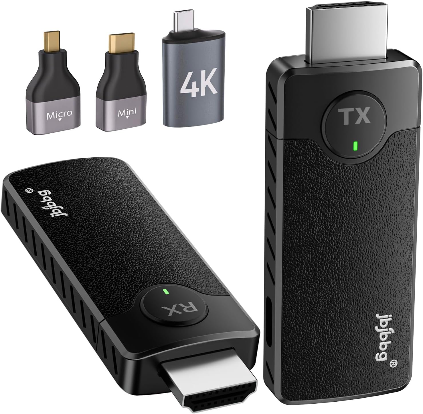 Wireless HDMI Transmitter and Receiver 4K,Wireless HDMI Extender 1080P Output Plug & Play, Support 2.4/5.8GHz for Streaming Video and Audio to Monitor from Laptop/Pc/Tv Box for Home, Office