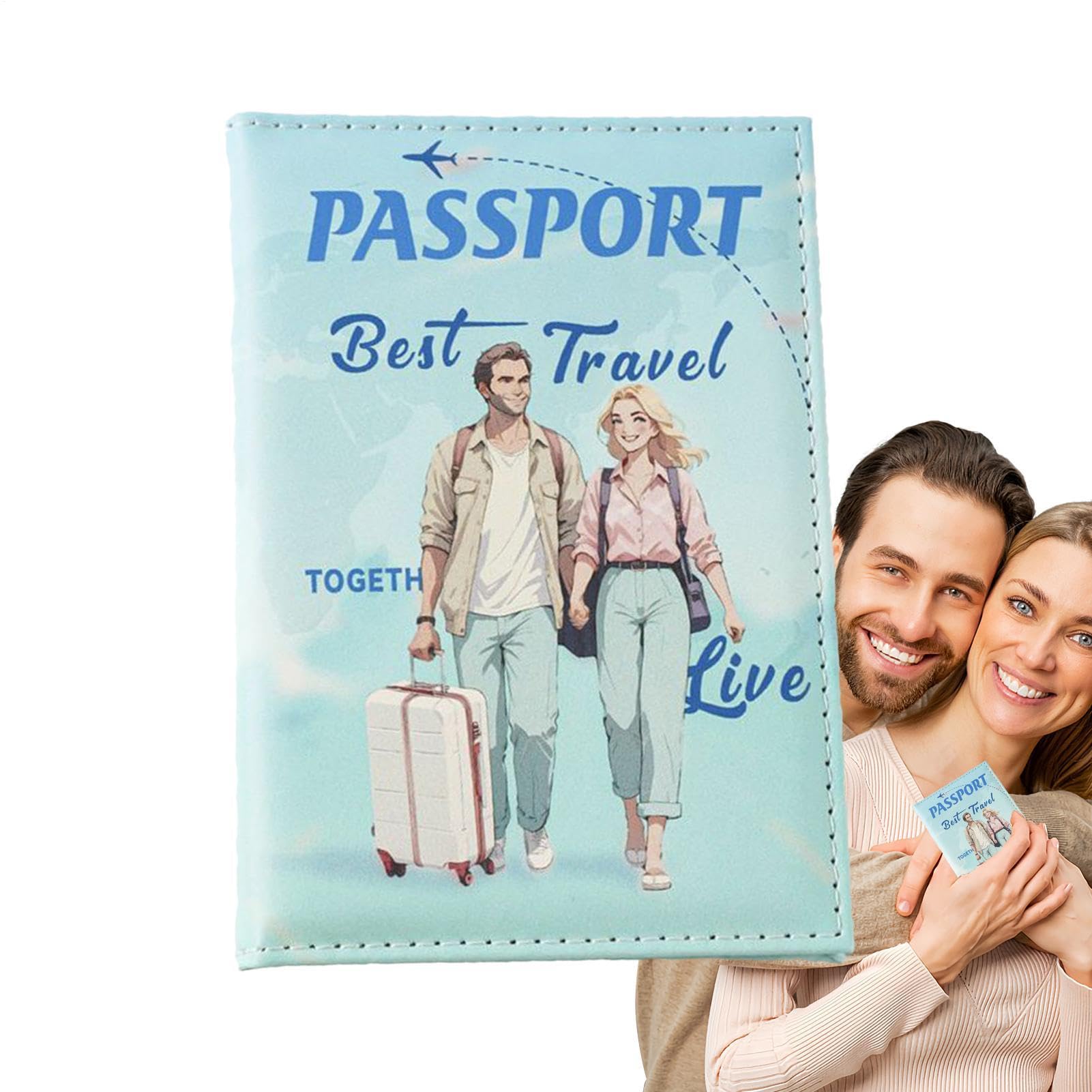 Copertura del passaporto, copertura del passaporto per viaggi -Viaggio del detentore del passaporto,Tasto per le carte di carta di credito del portafoglio impermeabile tasca per uomini per uomini cop