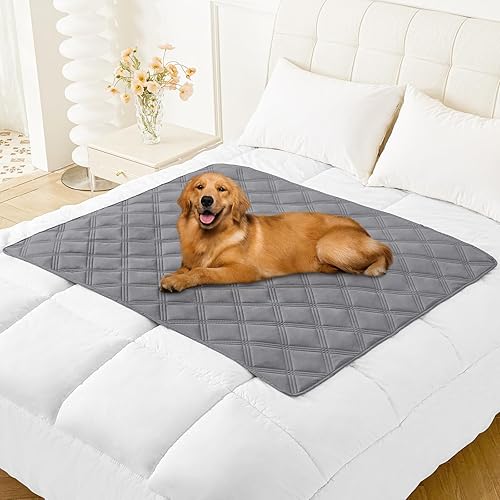 Miniatura 87 de Smiry Manta Impermeable para Cama de Perro 30x70, Manta Suave Reversible para Mascotas, Cubierta Lavable a Prueba de Fugas para Sofá de Gatos y Azul