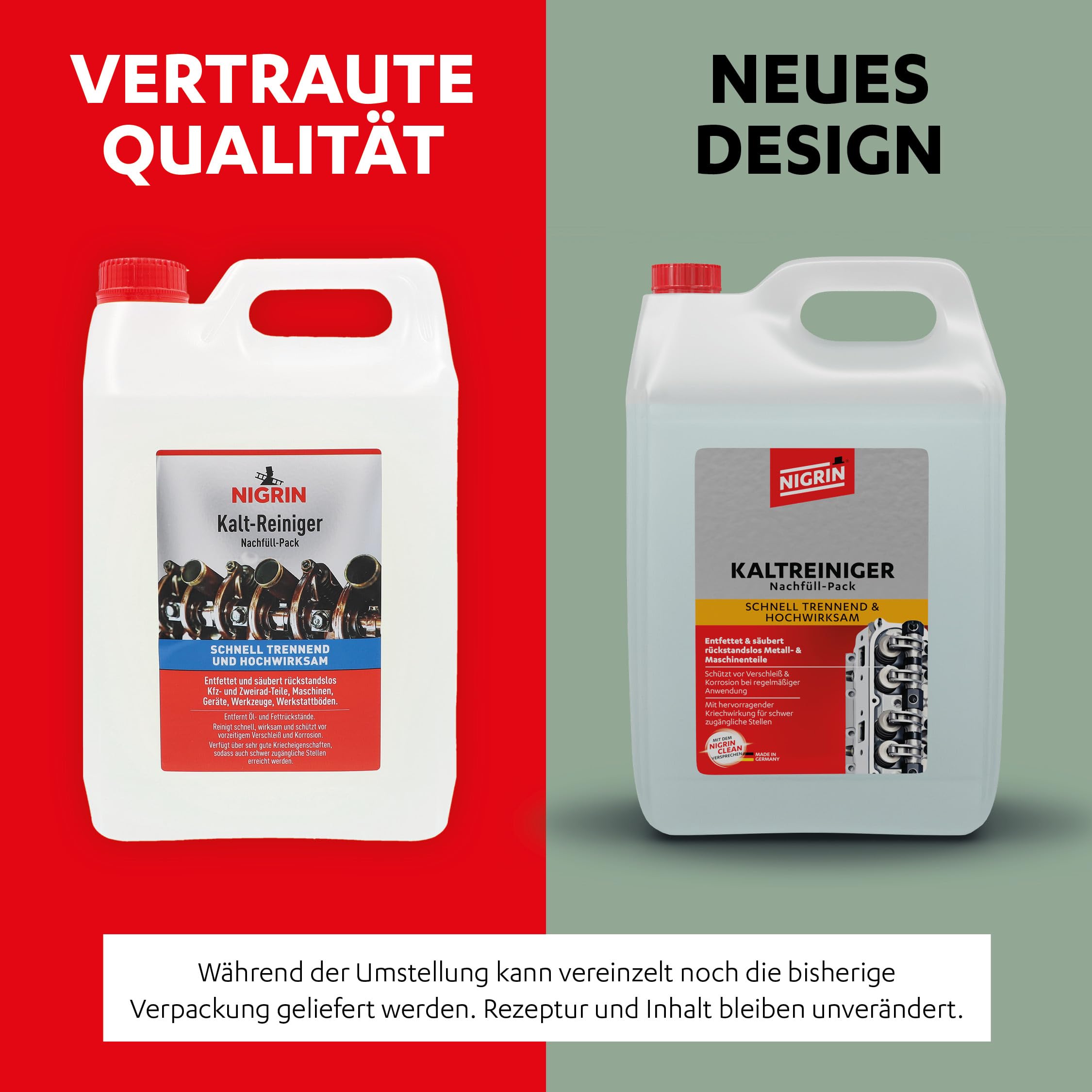 NIGRIN RepairTec Kaltreiniger, 5 Liter Kanister Nachfüllpack, zur Entfettung von Motor- und Maschinenteilen – Ansicht 2