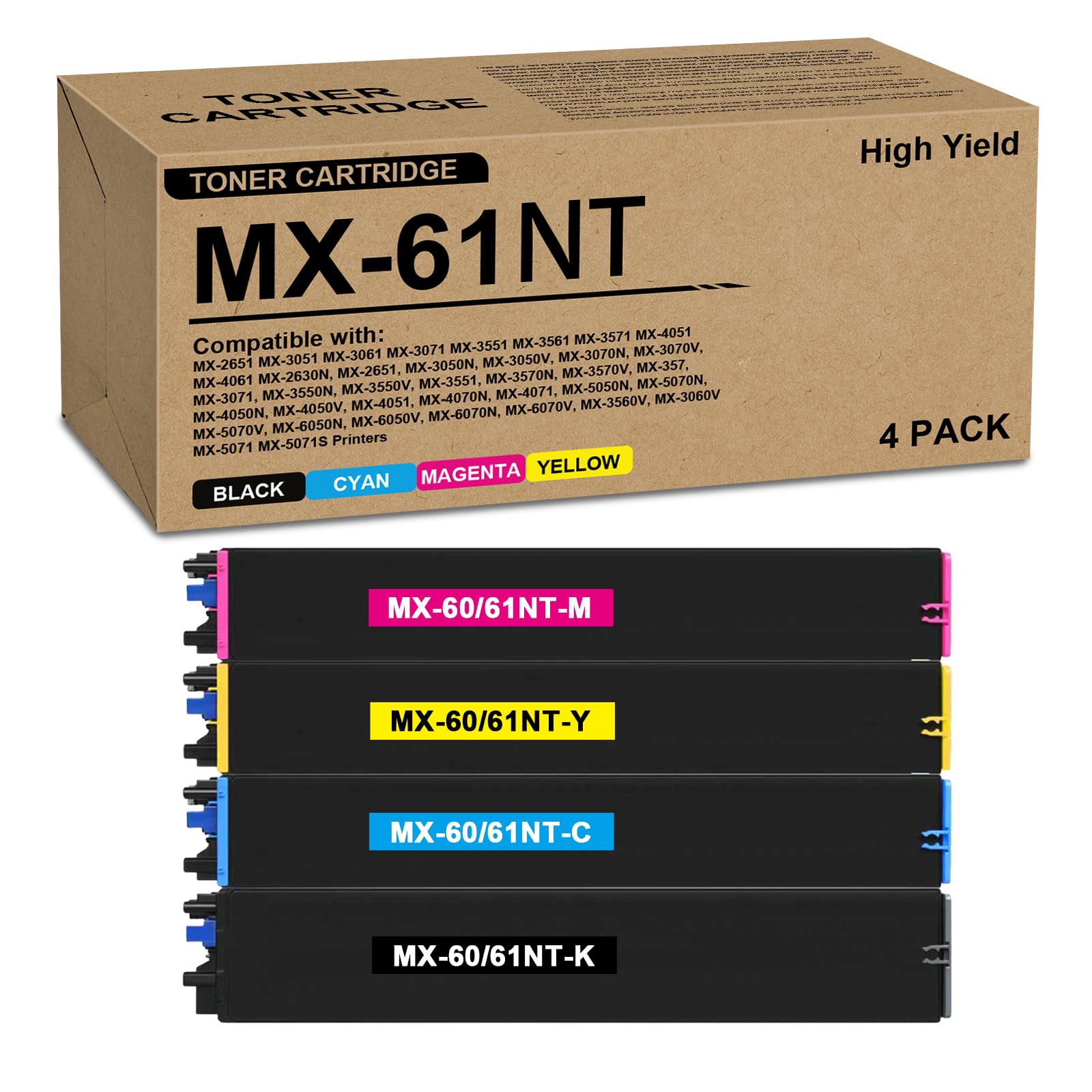 SRITE MX-61NT Toner Cartridge MX-61NT-BA MX-61NT-CA MX-61NT-MA MX-61NT-YA