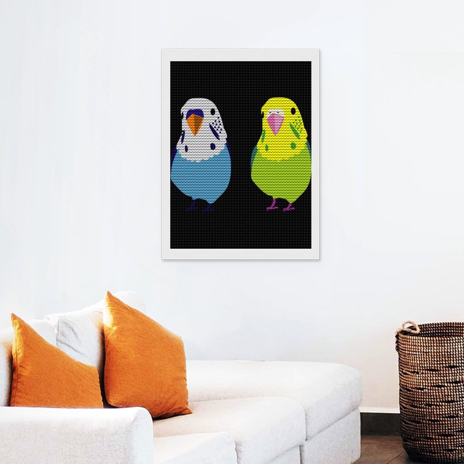 Amazon | ダイヤモンドアート セキセイインコ 二匹 鳥柄