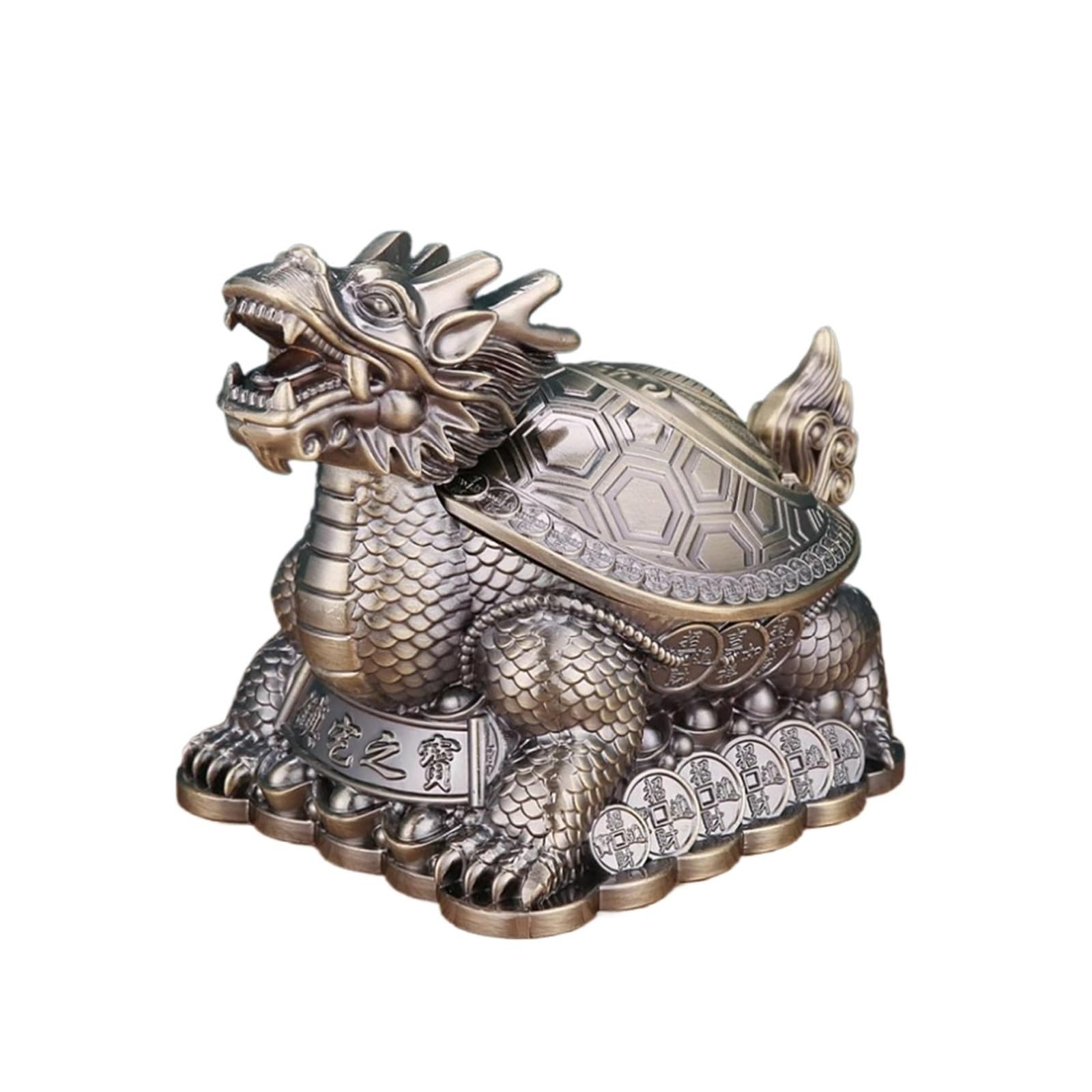 Amazon.co.jp: モダン ヴィンテージ 装飾 ドラゴン 亀 防風 灰皿 蓋 
