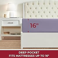 Vista 164 de Mellanni California King Fitted Sheet - Iconic Collection Bedding Sheets with up to 16 inch Deep Pocket - Soft & Cooling - Fade & Stain Resistant