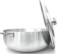 Vista 4 de Uniware Caldero de aluminio de calidad estupenda/olla con tapa de aluminio, grosor 0.118 in, 18.5 QT