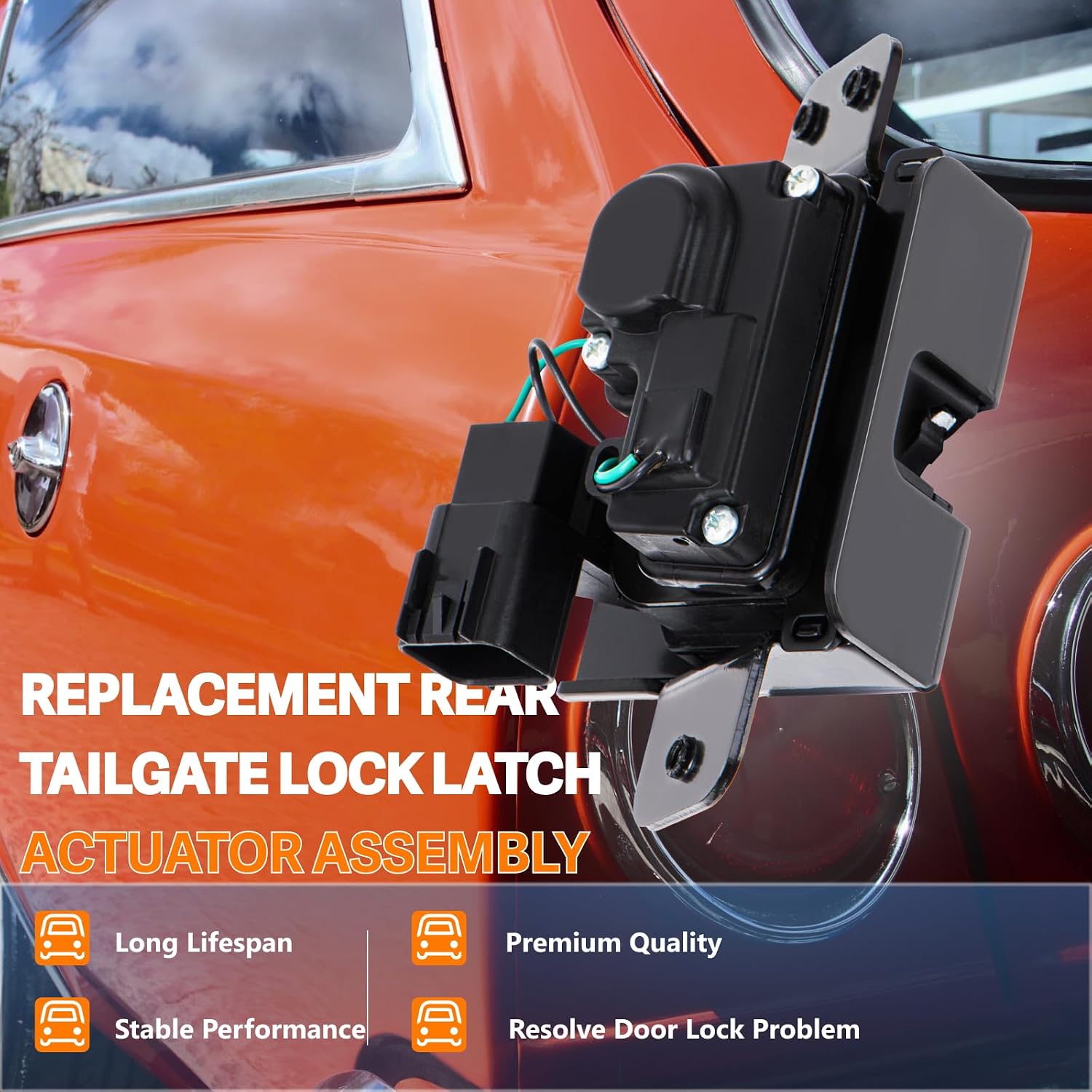 Rear Trunk Latch Tailgate Door Lock Actuator Compatible with Buick Cadillac Chevrolet GMC Pontiac Saturn - Enclave Escalade SRX Suburban 1500/2500 Tahoe Yukon Torrent VUE - Replaces# 13501871