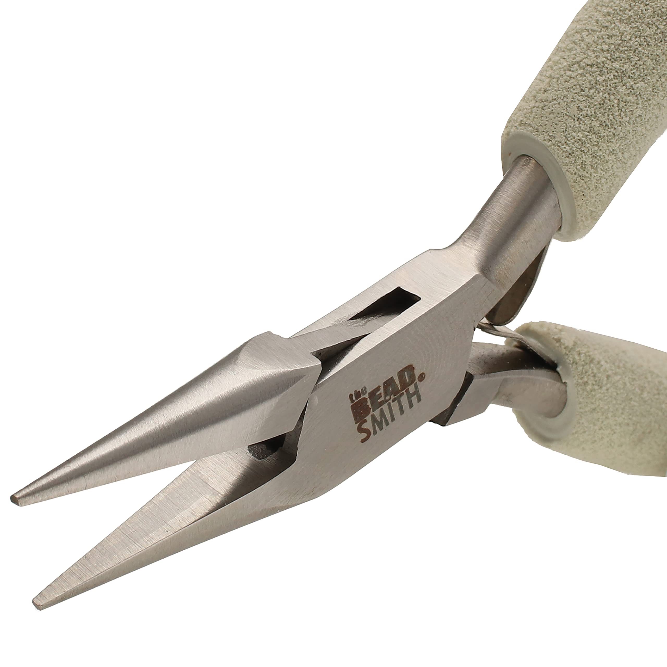 The Beadsmith Chain Nose Pliers, 6.25 inches (159mm), Polished Steel Head with Elongated Handle & Double-leaf Spring