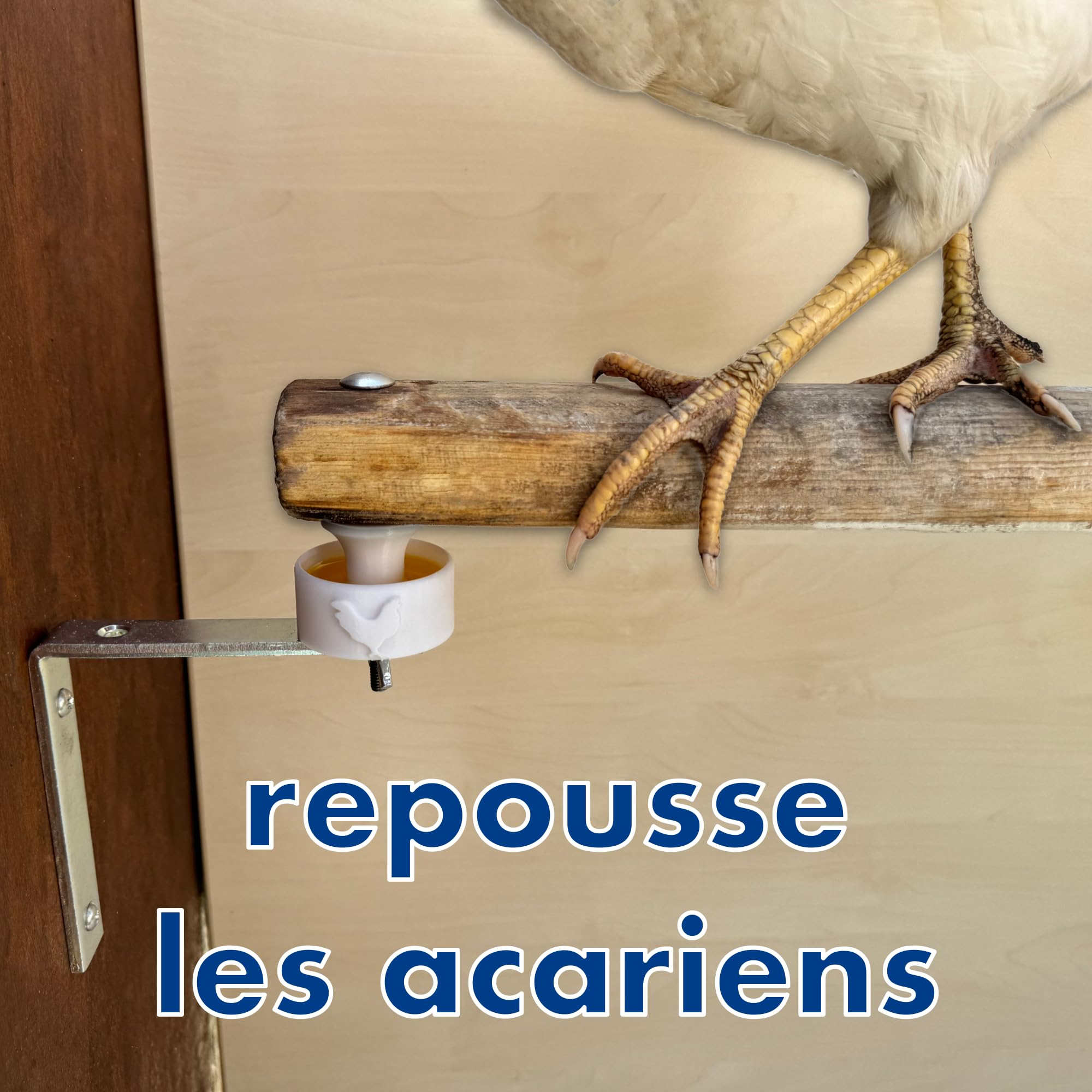 Kit Complet barrière Anti-acariens pour perchoir à Poules Contre Le pou Rouge, Protection Anti-acariens, piège à acariens, poulailler