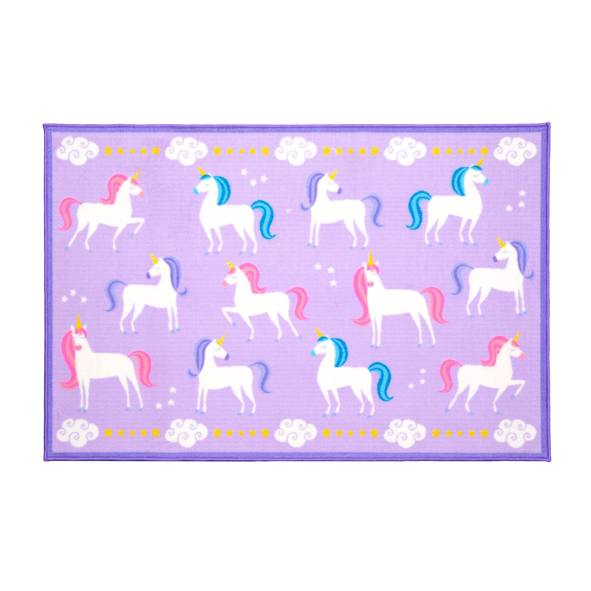 Tapis licorne 99x147 cm Wildkin pour chambre d'enfant et salle de jeux
