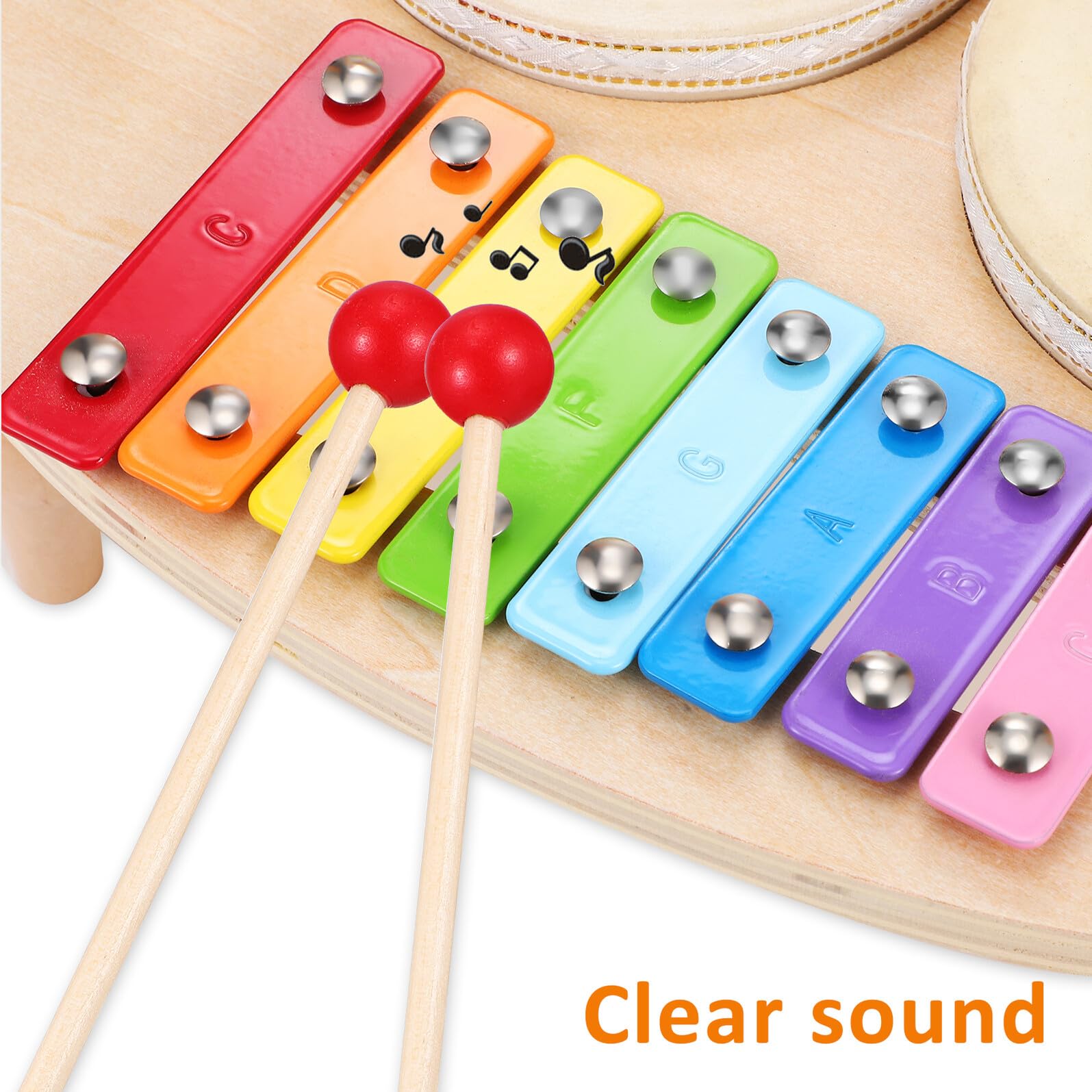Strumento a Percussione in Legno per Ragazzo Ragazza, Xilofono | Kit Didattico Musicale, Colori Vivaci e Design Adorabile, Adatto per Regalo in Presente Musicale