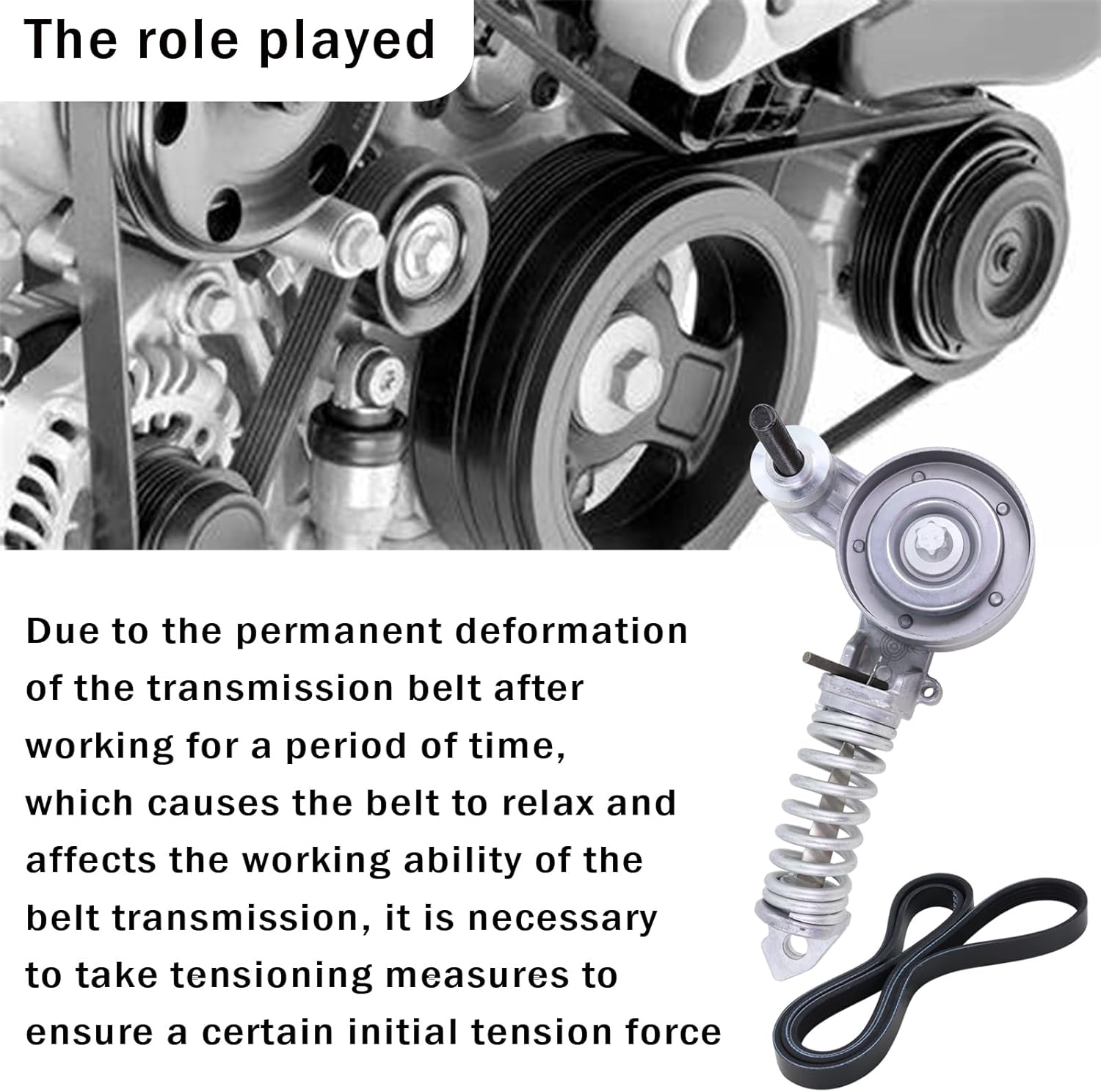 Belt Tensioner Assembly With Pulley With Serpentine Belt Compatible With 2011-2016 Chevy Cruze 2012-2019 Sonic 2013-2020 Trax 2016 Cruze Limited 2013-2020 Buick Encore Replace#55565236 5PK1400